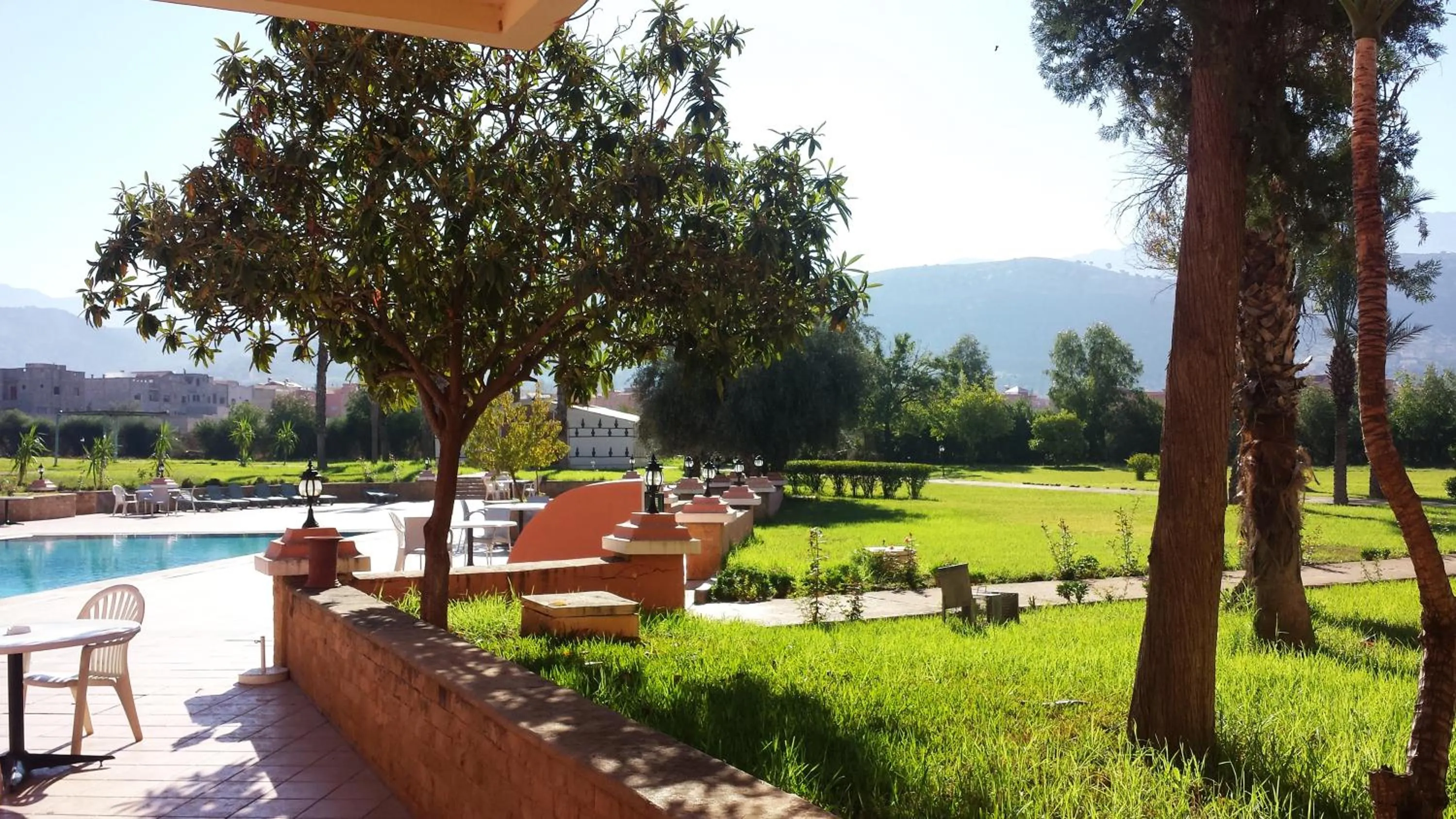 Garden view in Hotel Ouzoud Beni Mellal