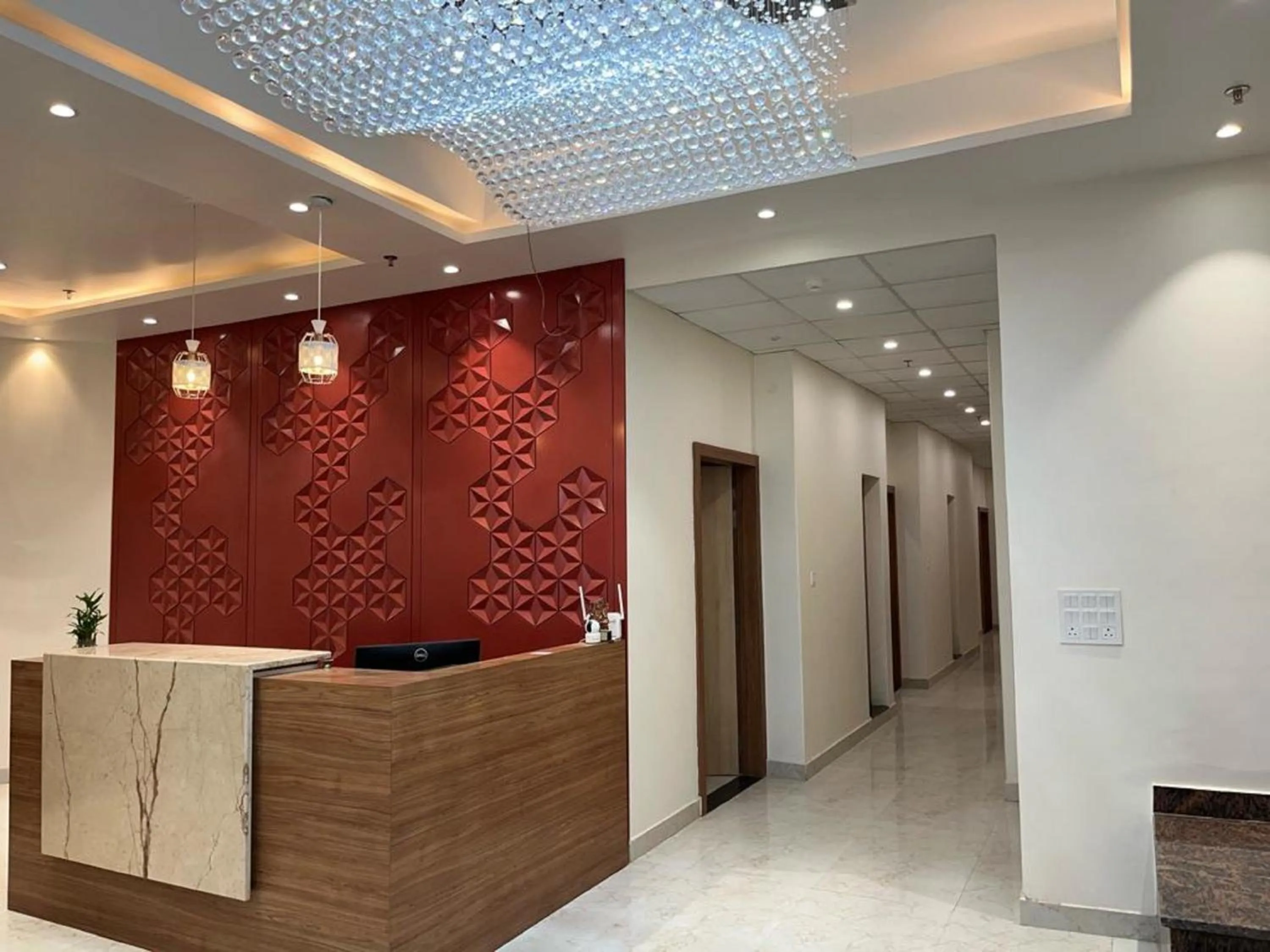 Lobby or reception in Hotel Satsang Grand