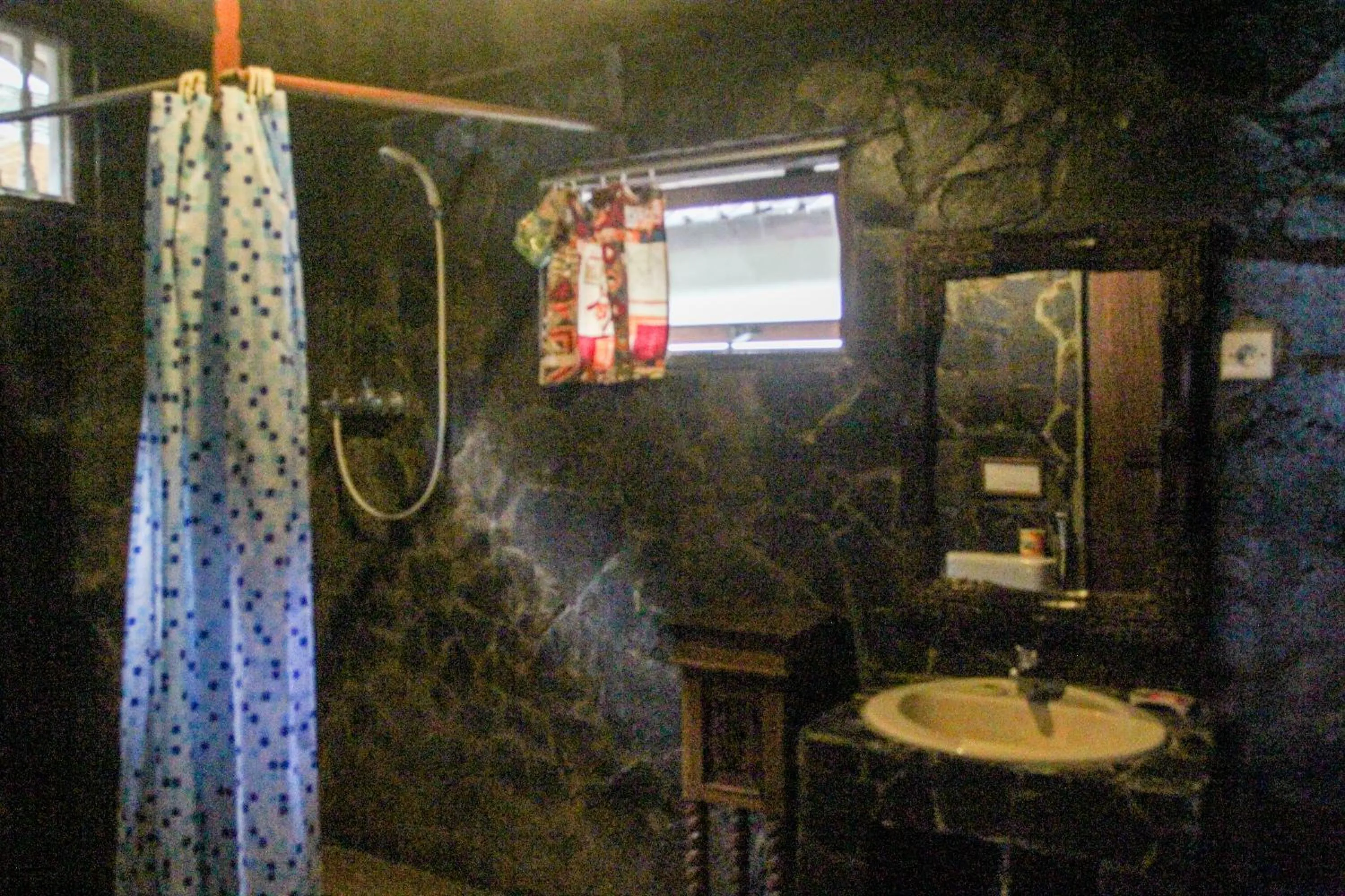 Shower in Temple Cafe & Seaside Cottages