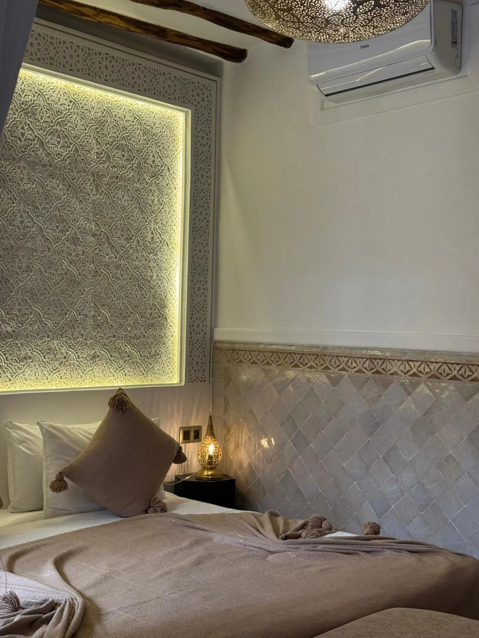 Decorative detail, Bed in Riad Des Arts