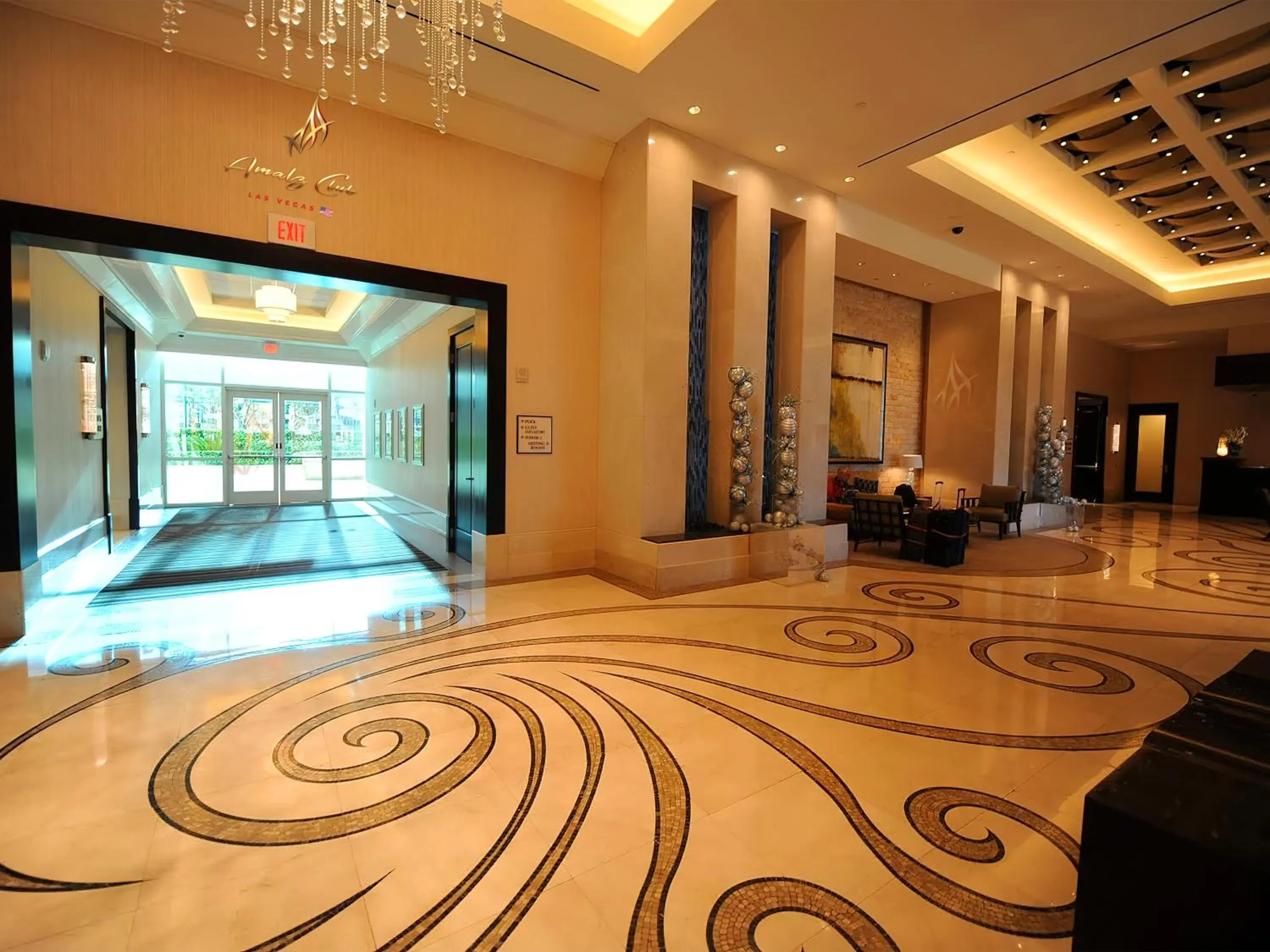 Lobby or reception in Amalz 2 Bedroom 3 Bathroom Balcony Suites at Mgm Signature !