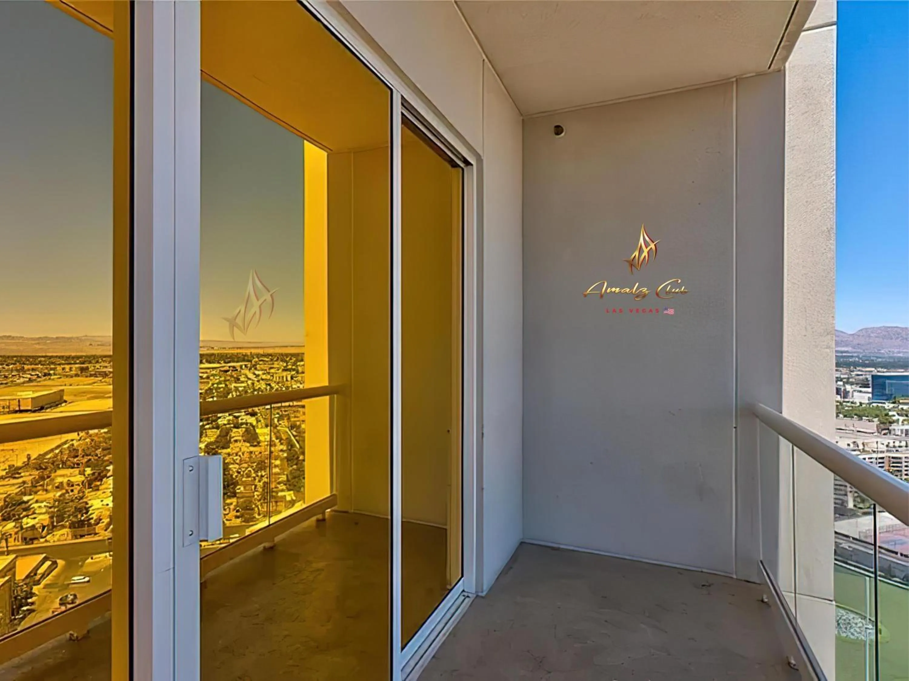 Balcony/Terrace in Amalz 2 Bedroom 3 Bathroom Balcony Suites at Mgm Signature !