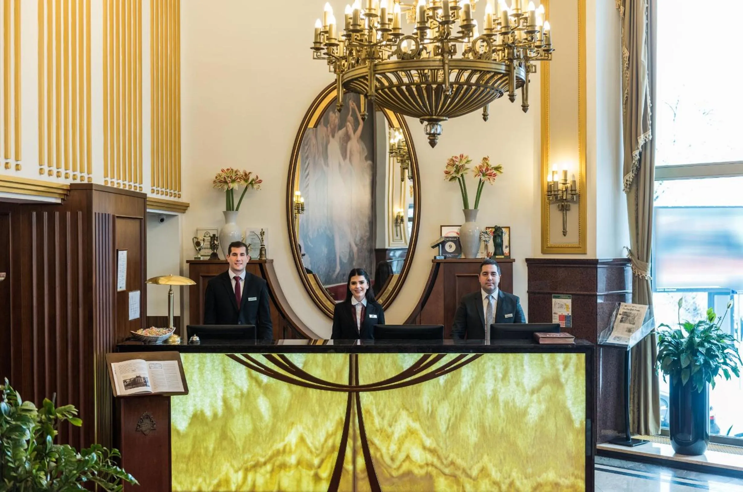 Lobby or reception in Hotel Moskva