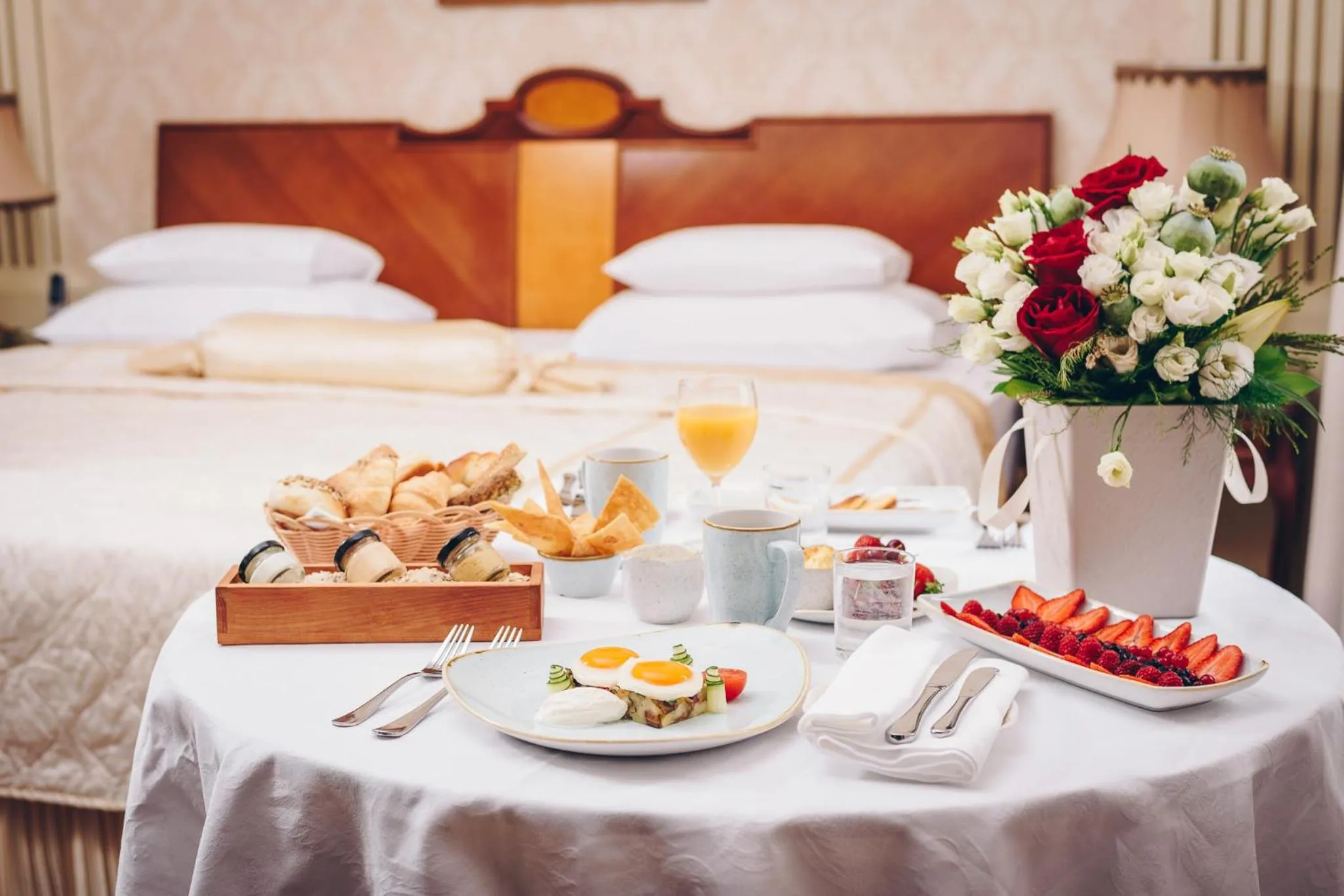 Food and drinks, Bed in Hotel Moskva