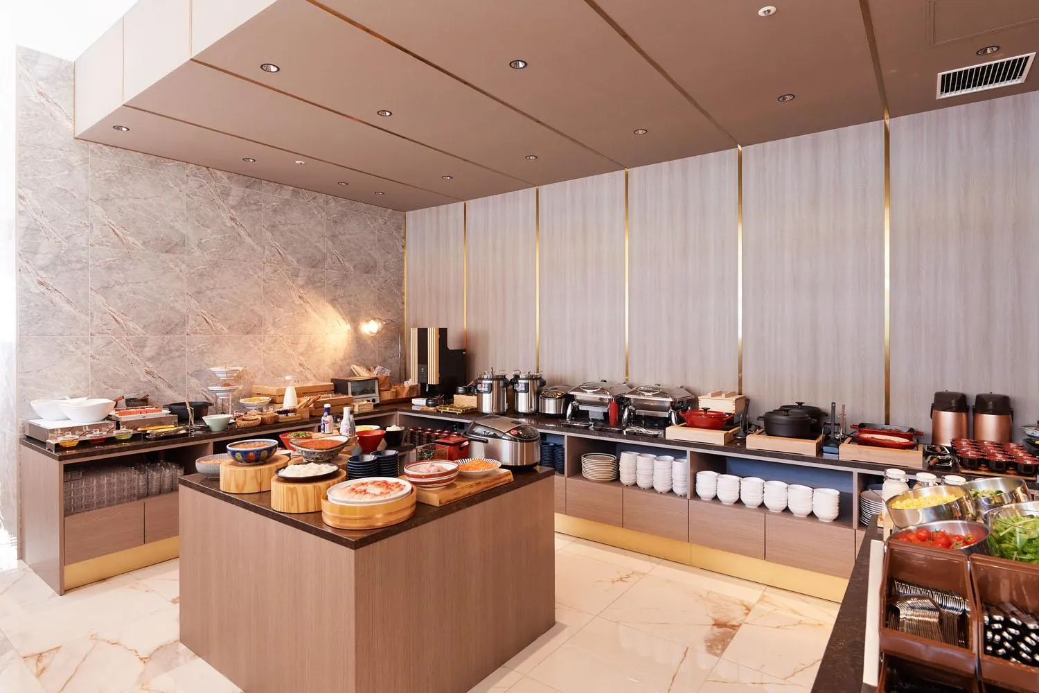 Buffet breakfast in Tosei Hotel Cocone Tsukiji Ginza Premier