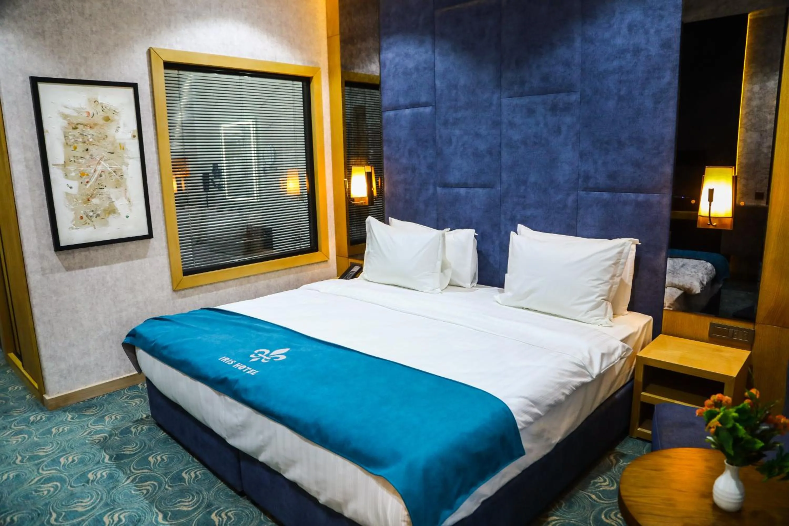 Bed in Iris Hotel Baku