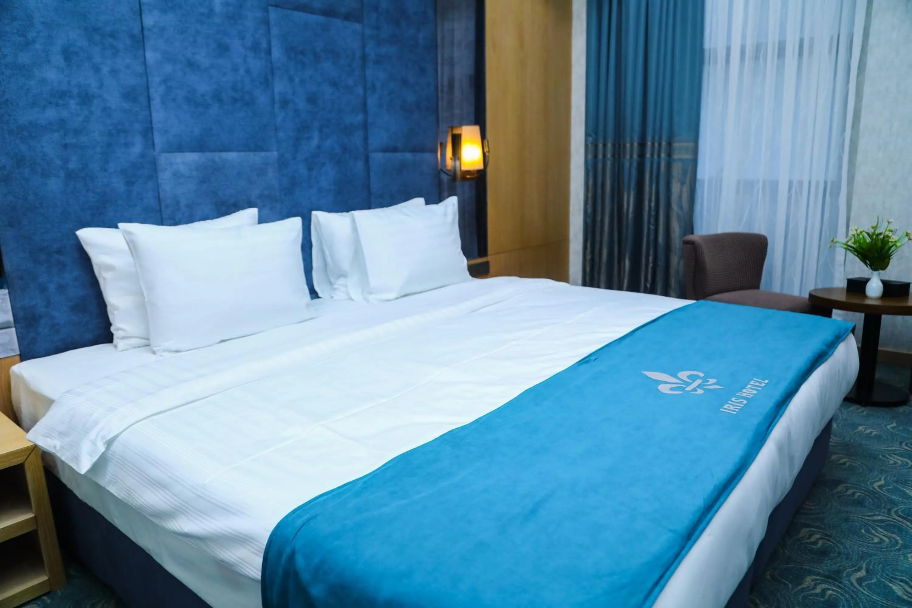 Bed in Iris Hotel Baku