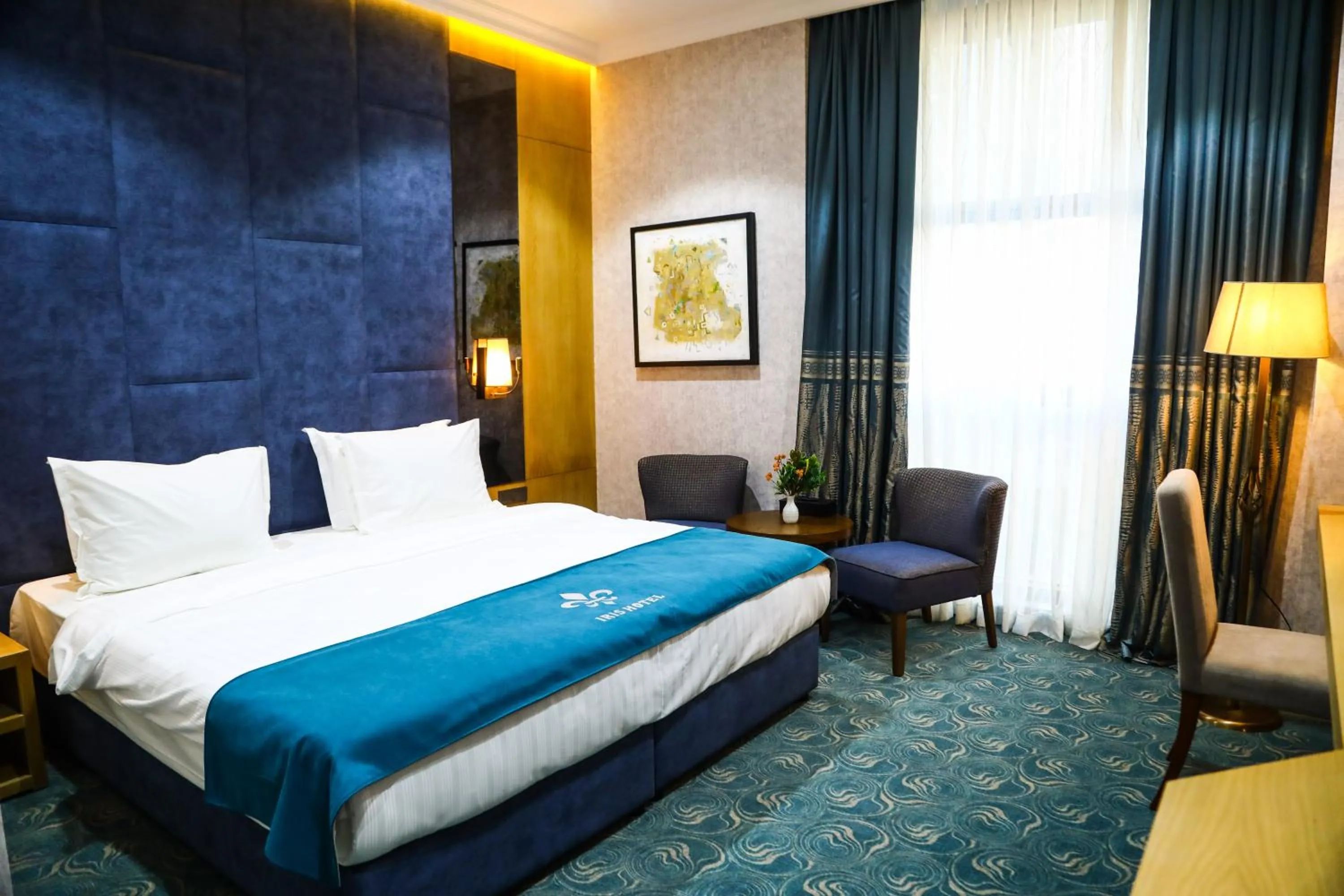 Bed in Iris Hotel Baku