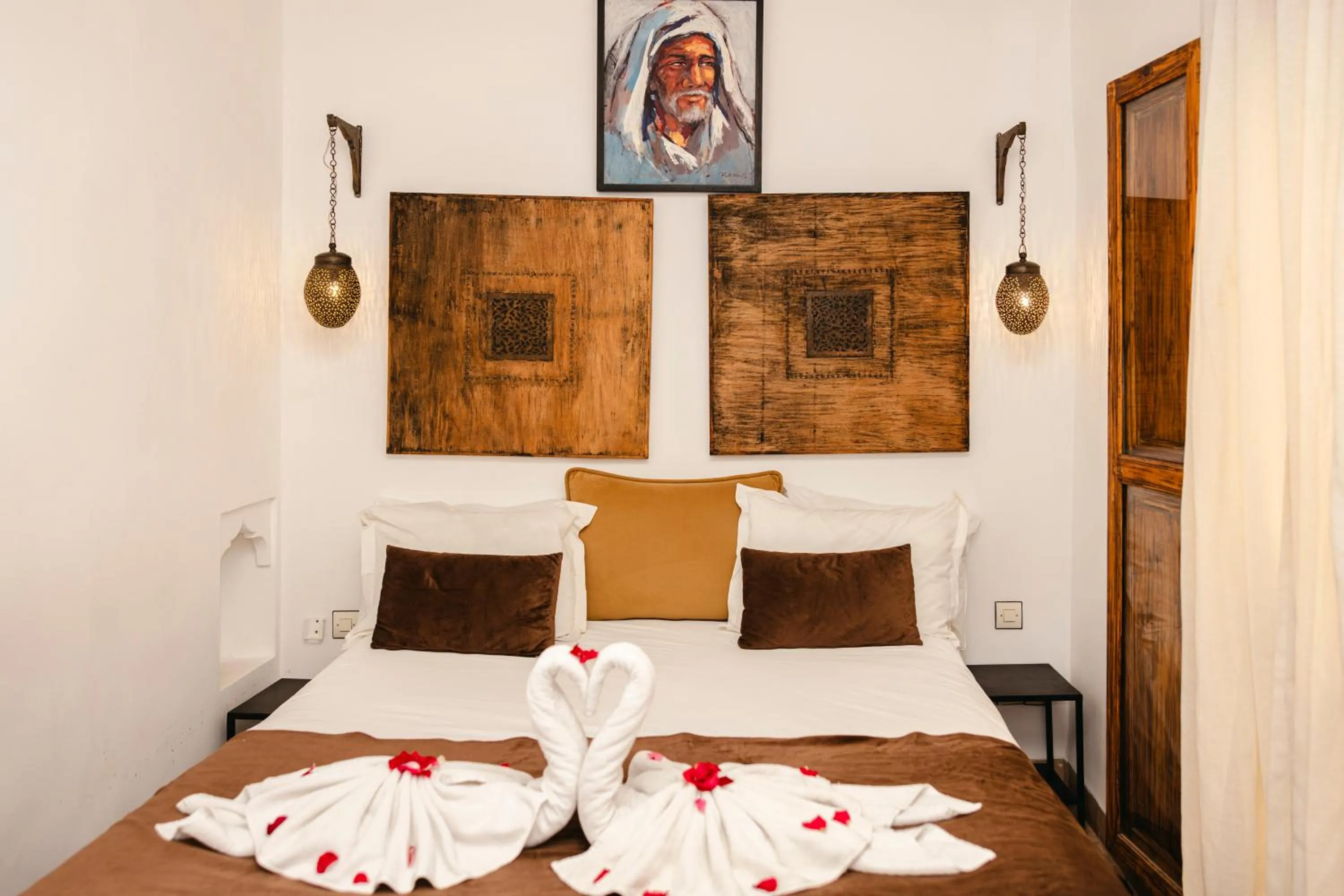 Bed in Riad Anya & SPA