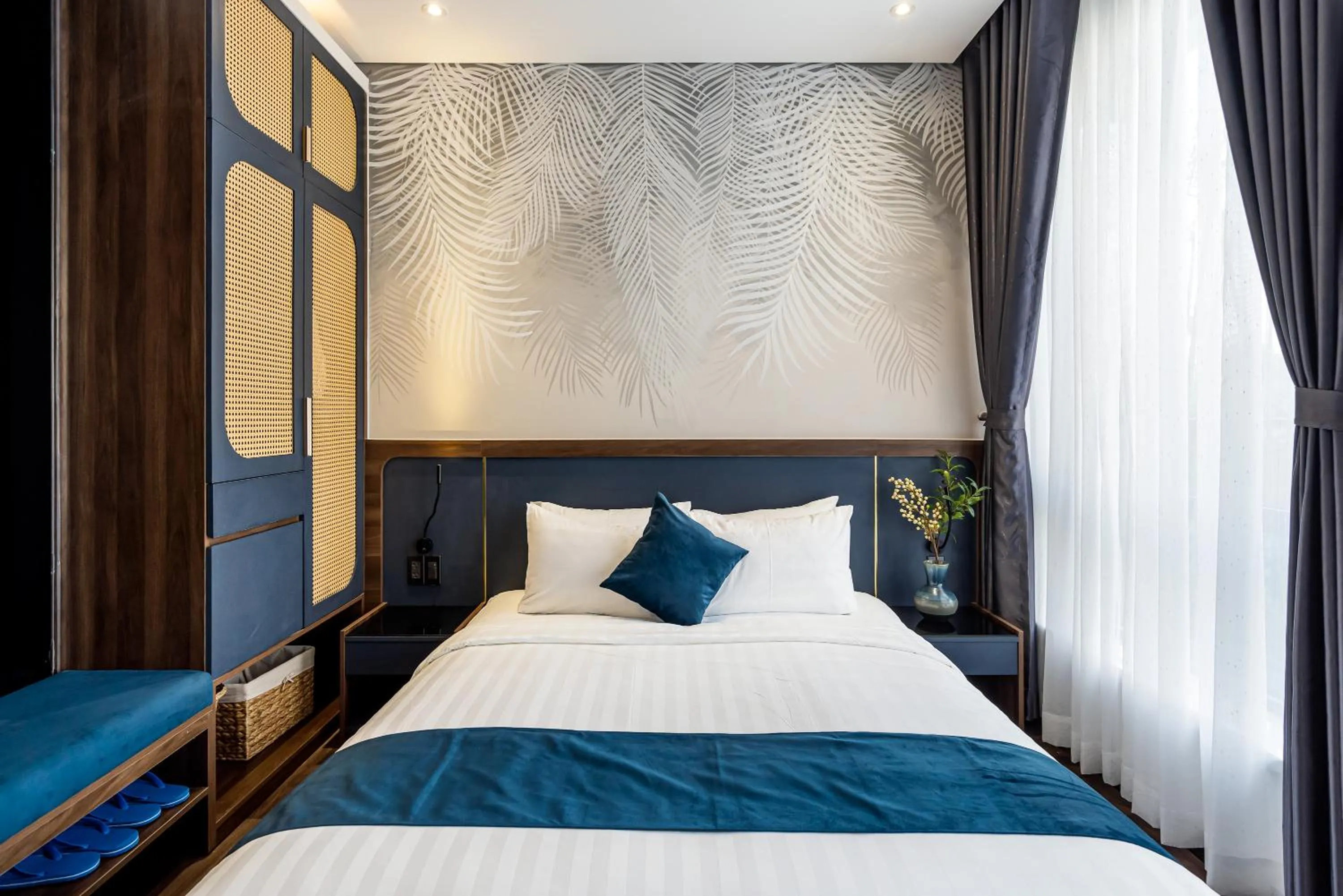 Bed in KunKin Garden Aparthotel