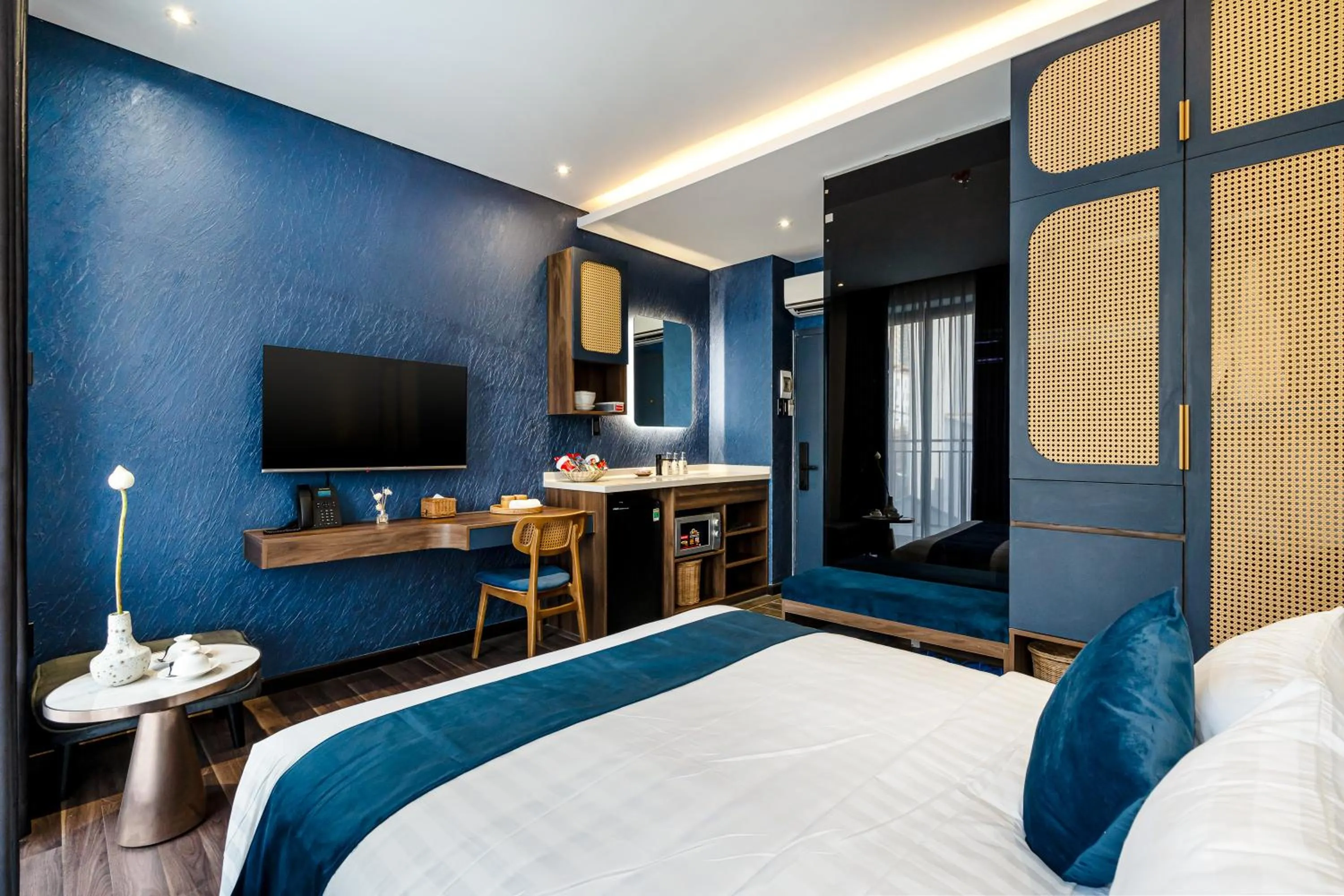 Bed in KunKin Garden Aparthotel