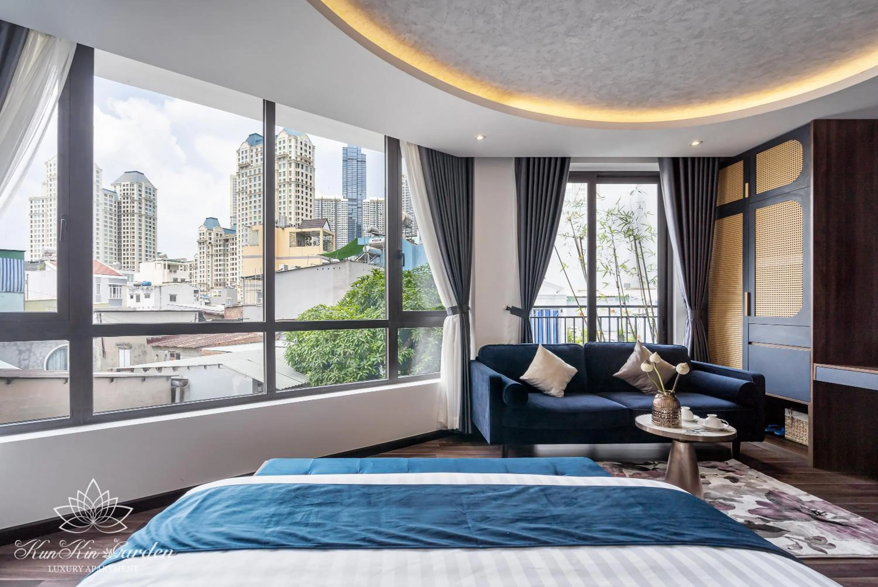 Bedroom, Bed in KunKin Garden Aparthotel