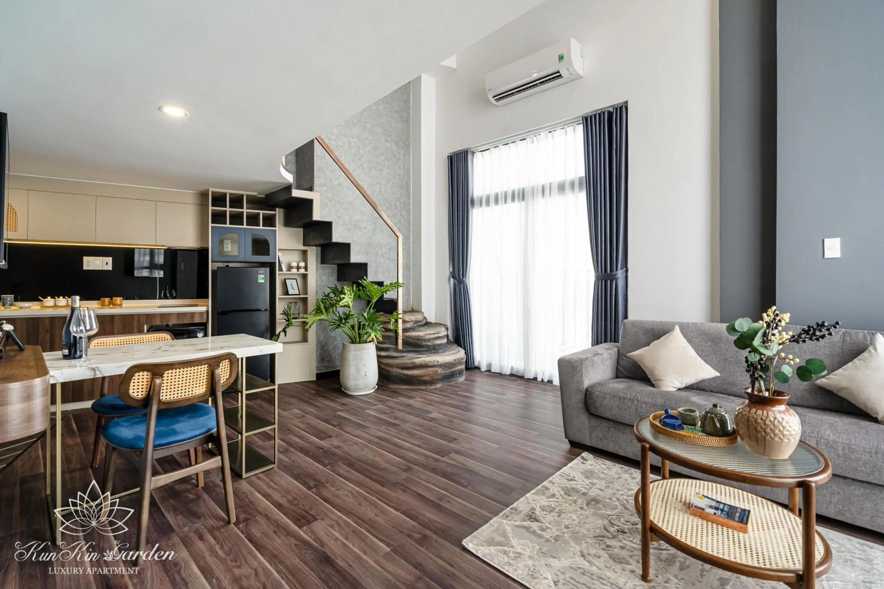 Living room in KunKin Garden Aparthotel