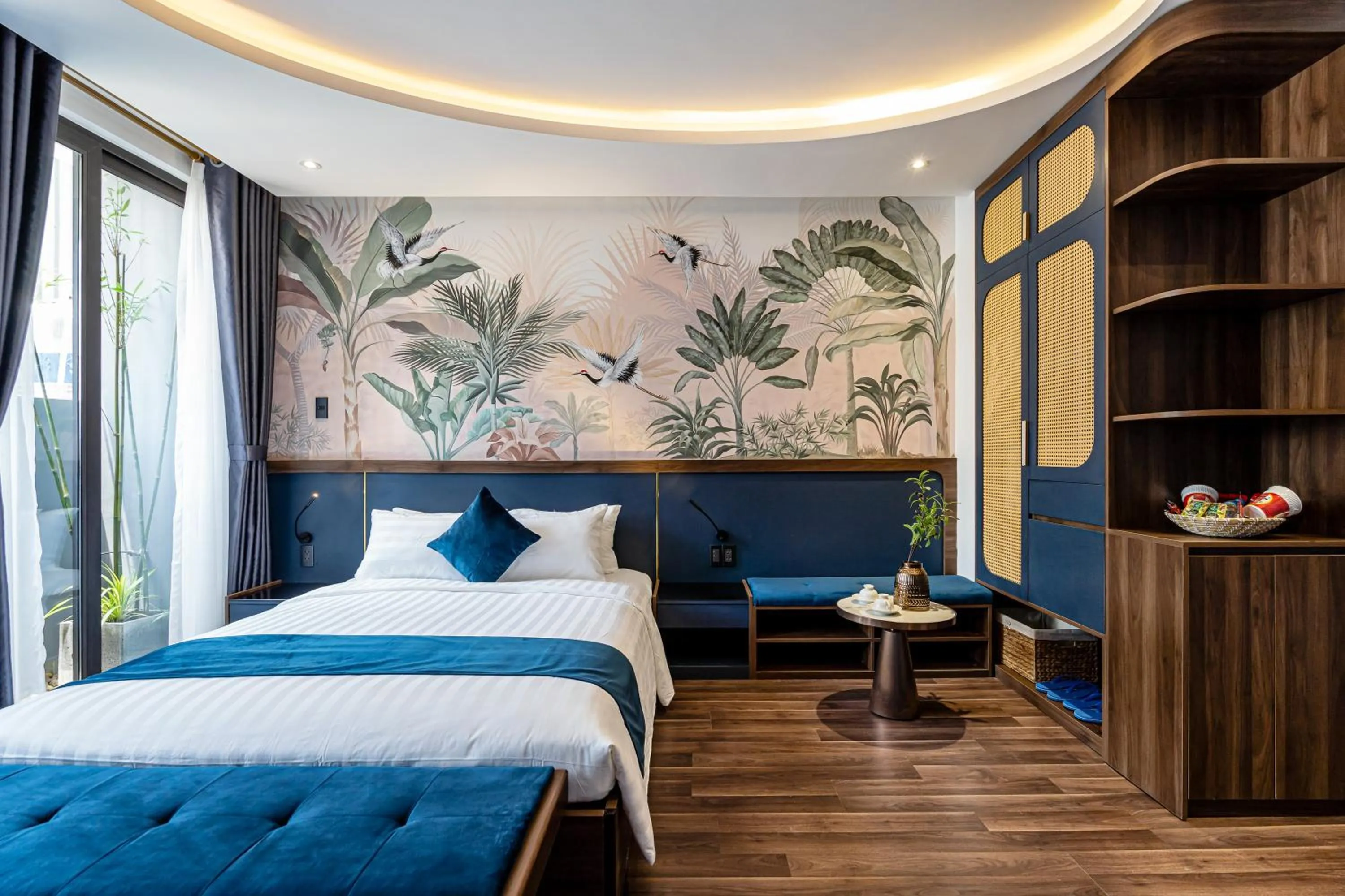 Bed in KunKin Garden Aparthotel