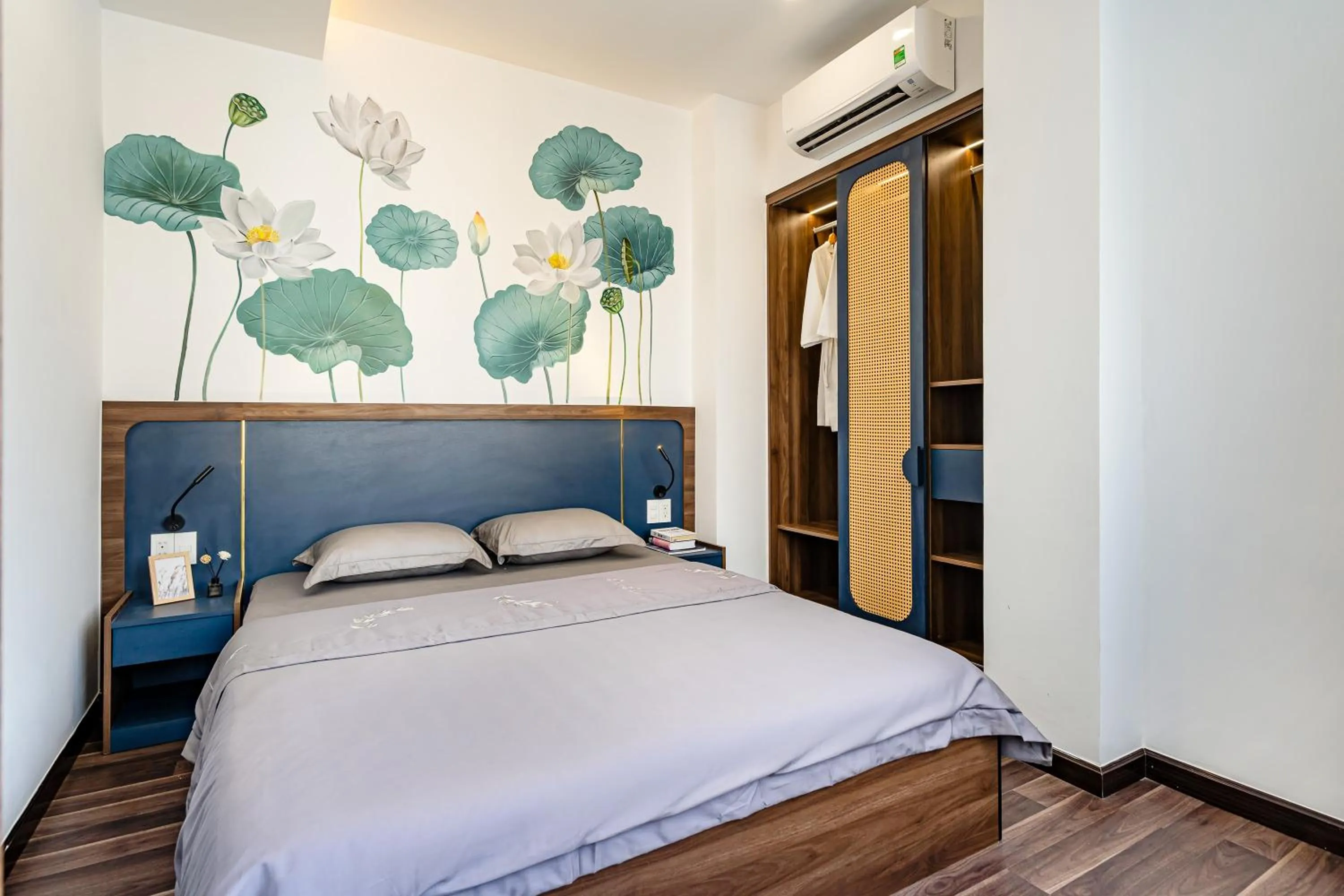 Bed in KunKin Garden Aparthotel