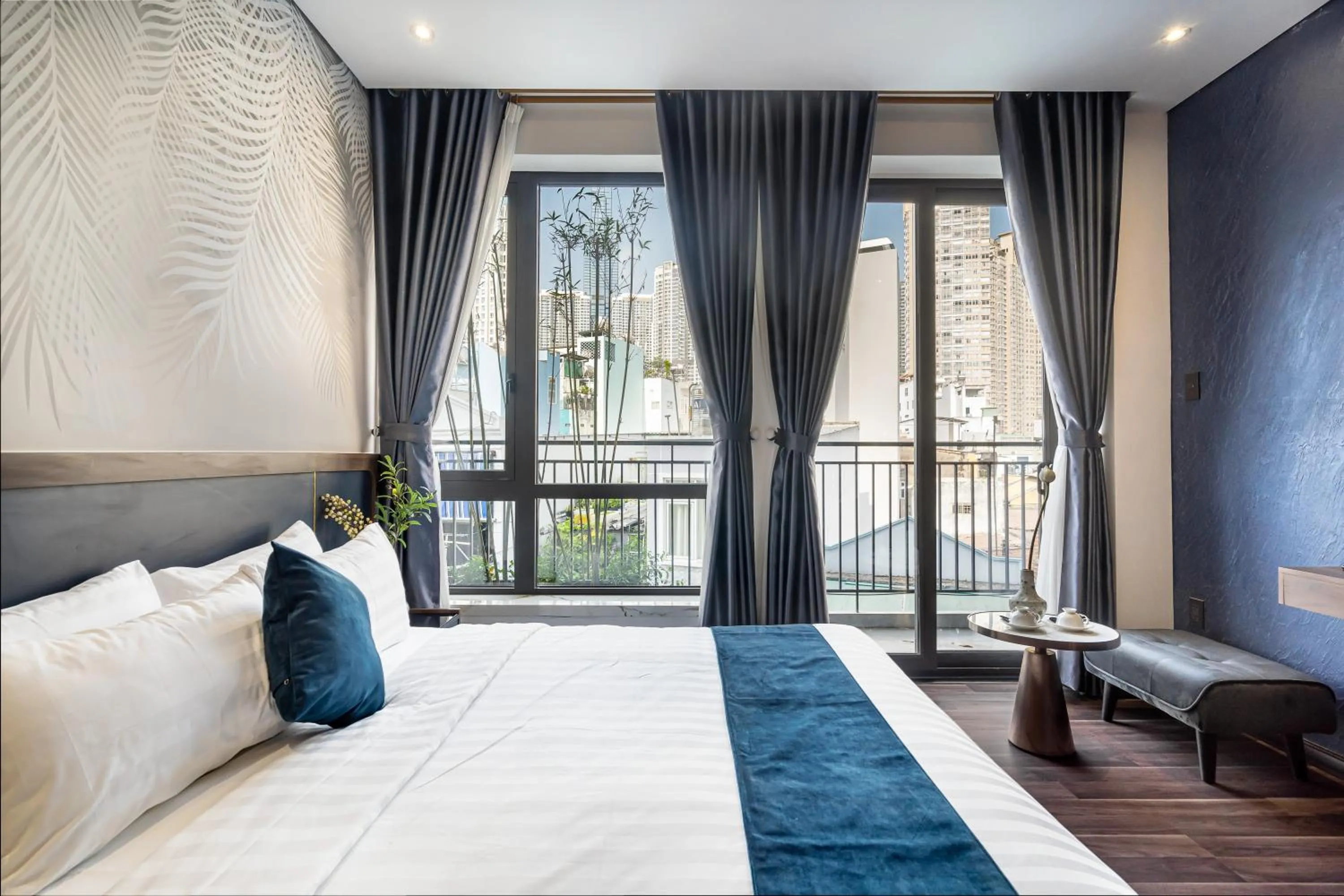 Bed in KunKin Garden Aparthotel