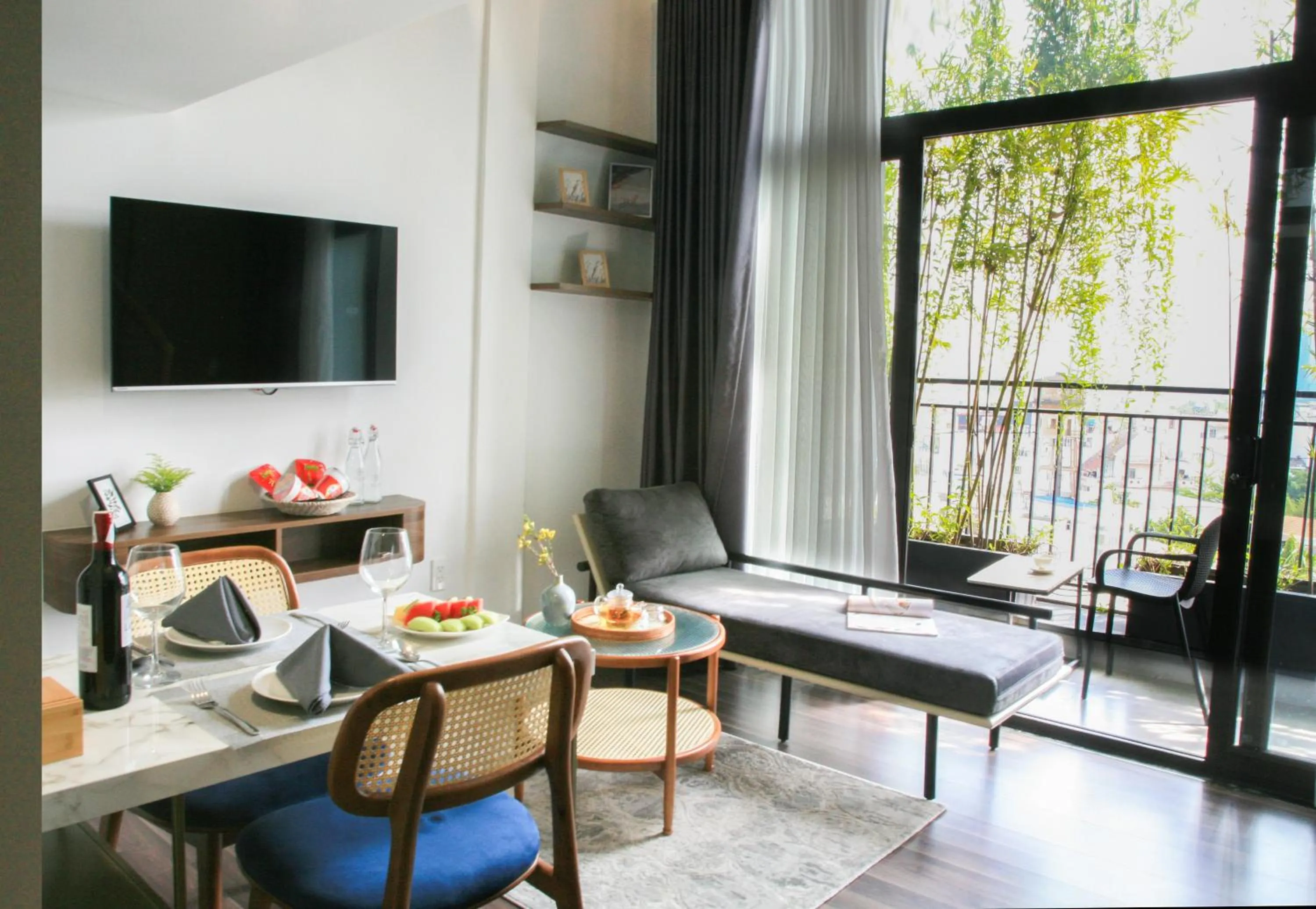 Living room in KunKin Garden Aparthotel