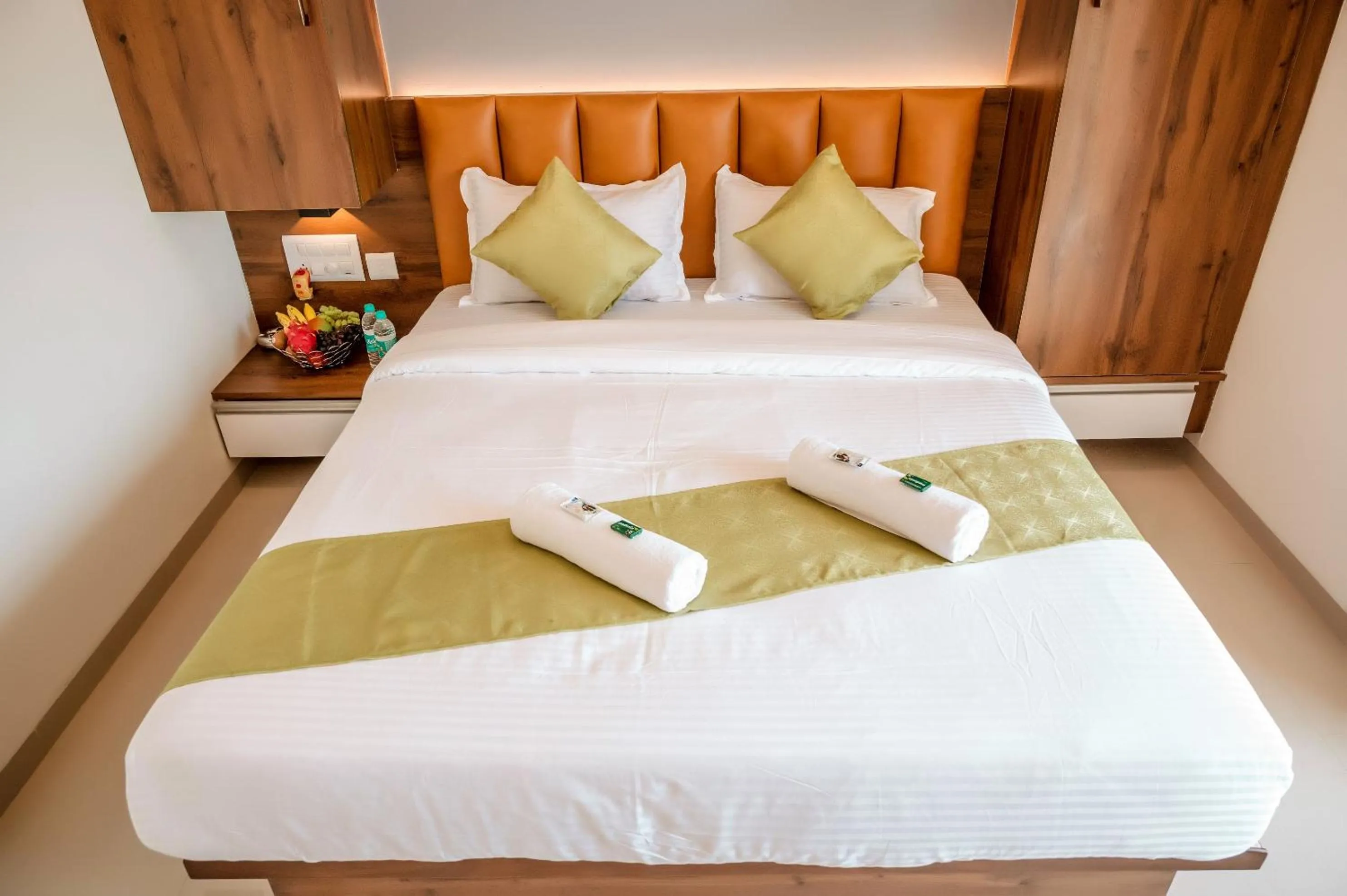 Bed in Hotel Heraa International