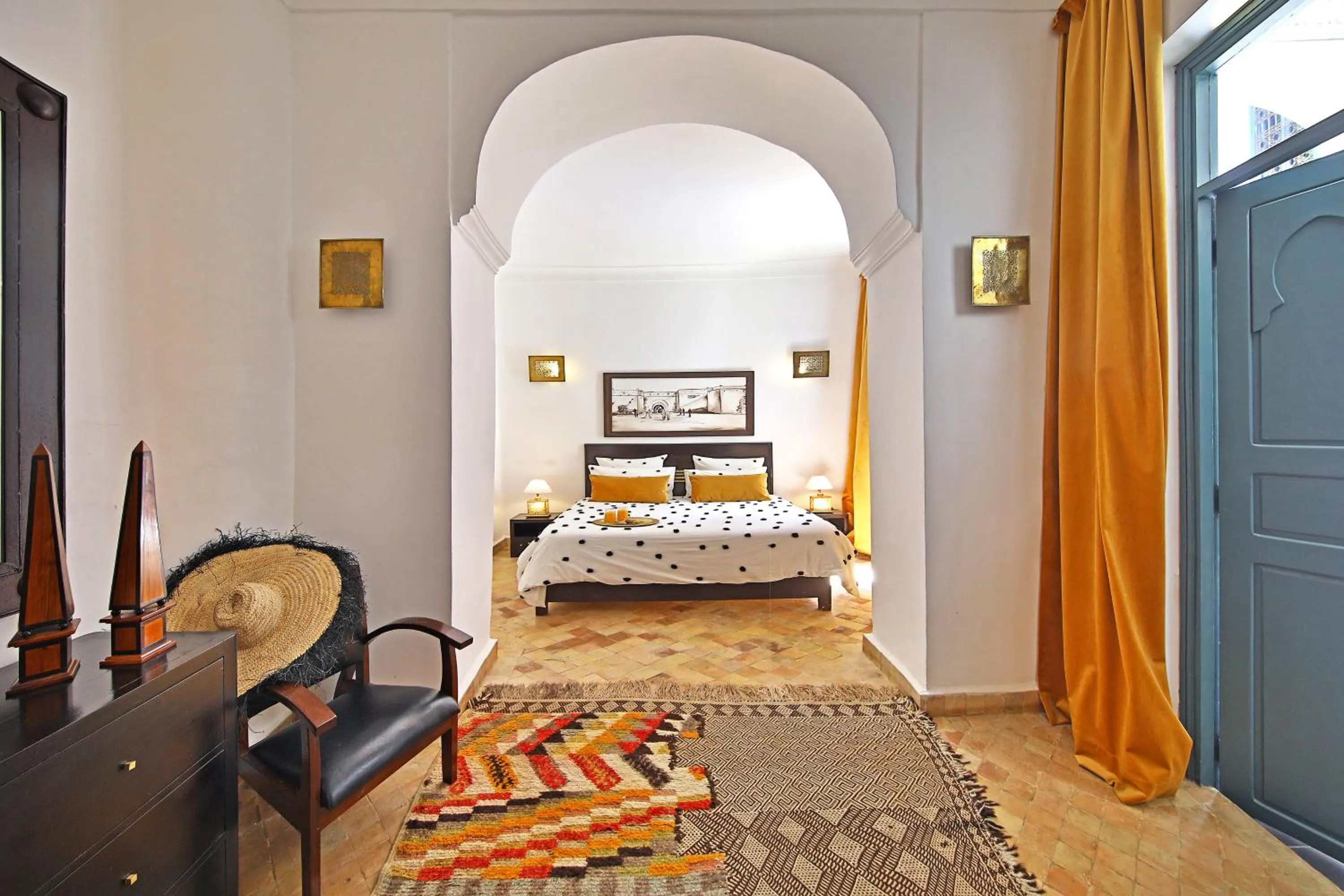 Garden view, Bed in Riad Anyssates