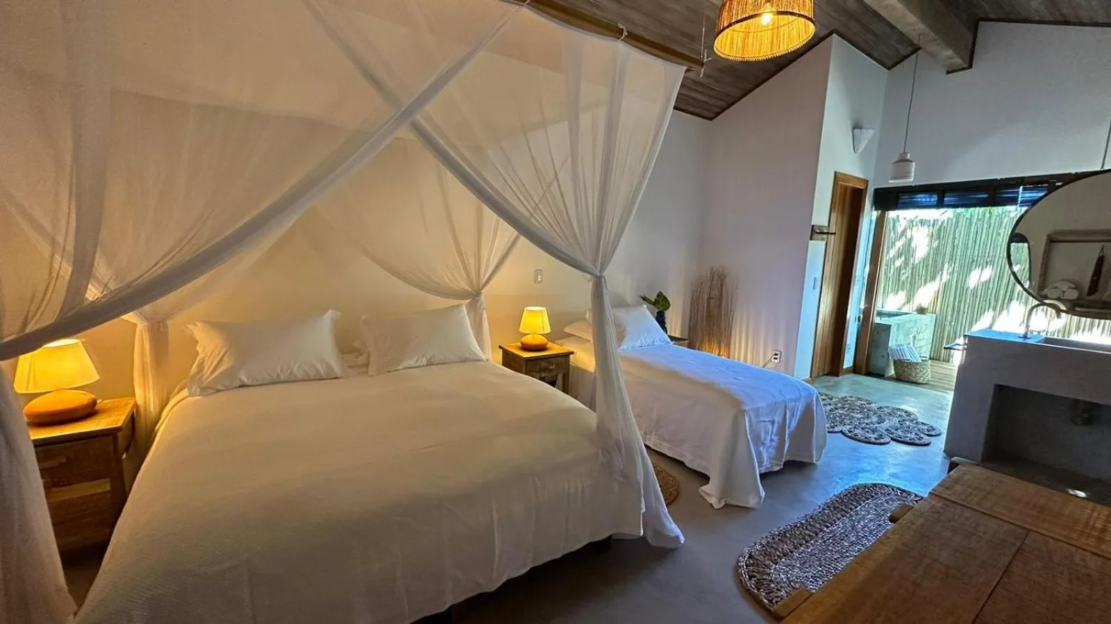 Bed in Pousada Hayo Pé na Areia