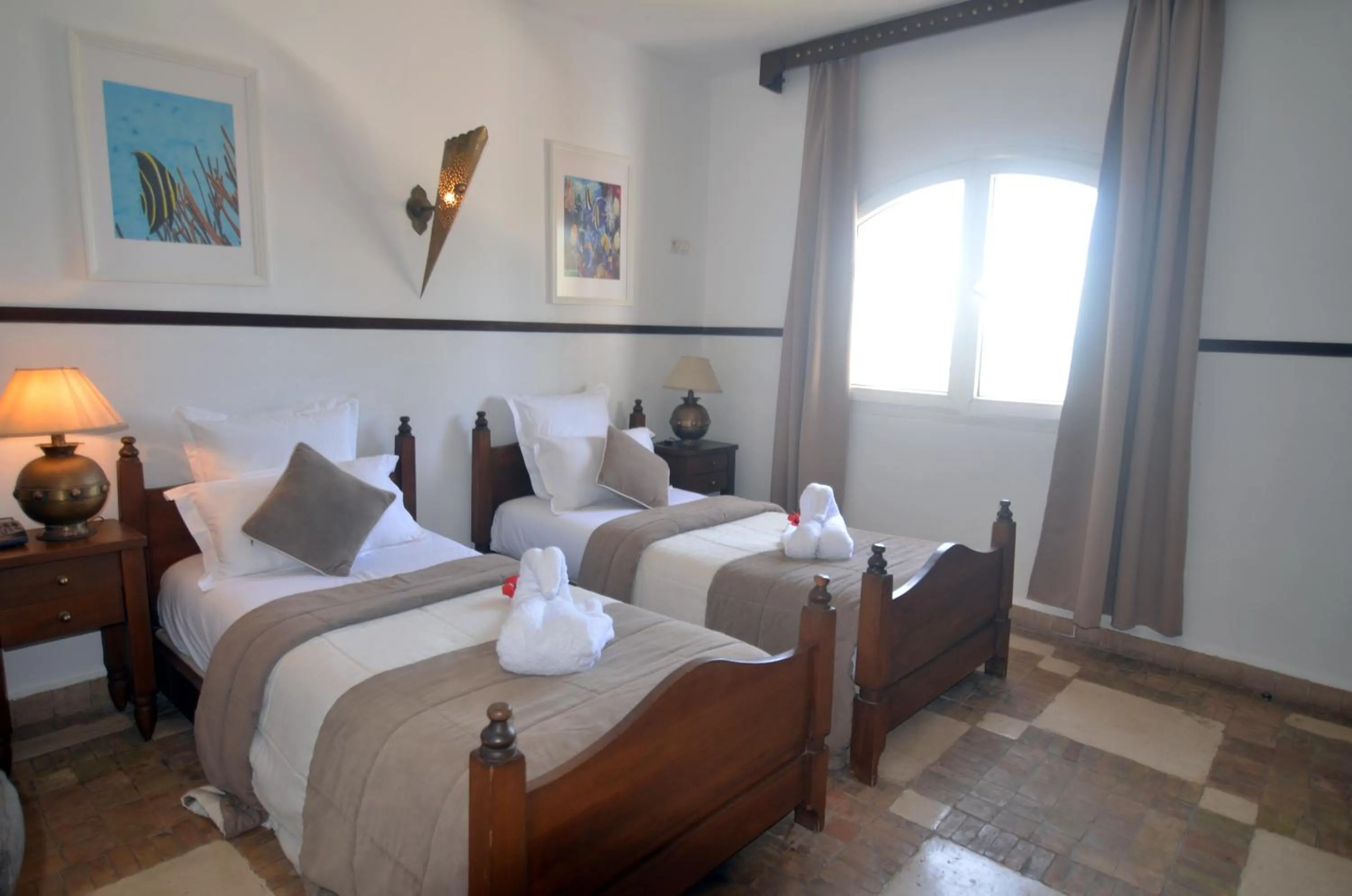 Bed in Hôtel Océan Vagabond