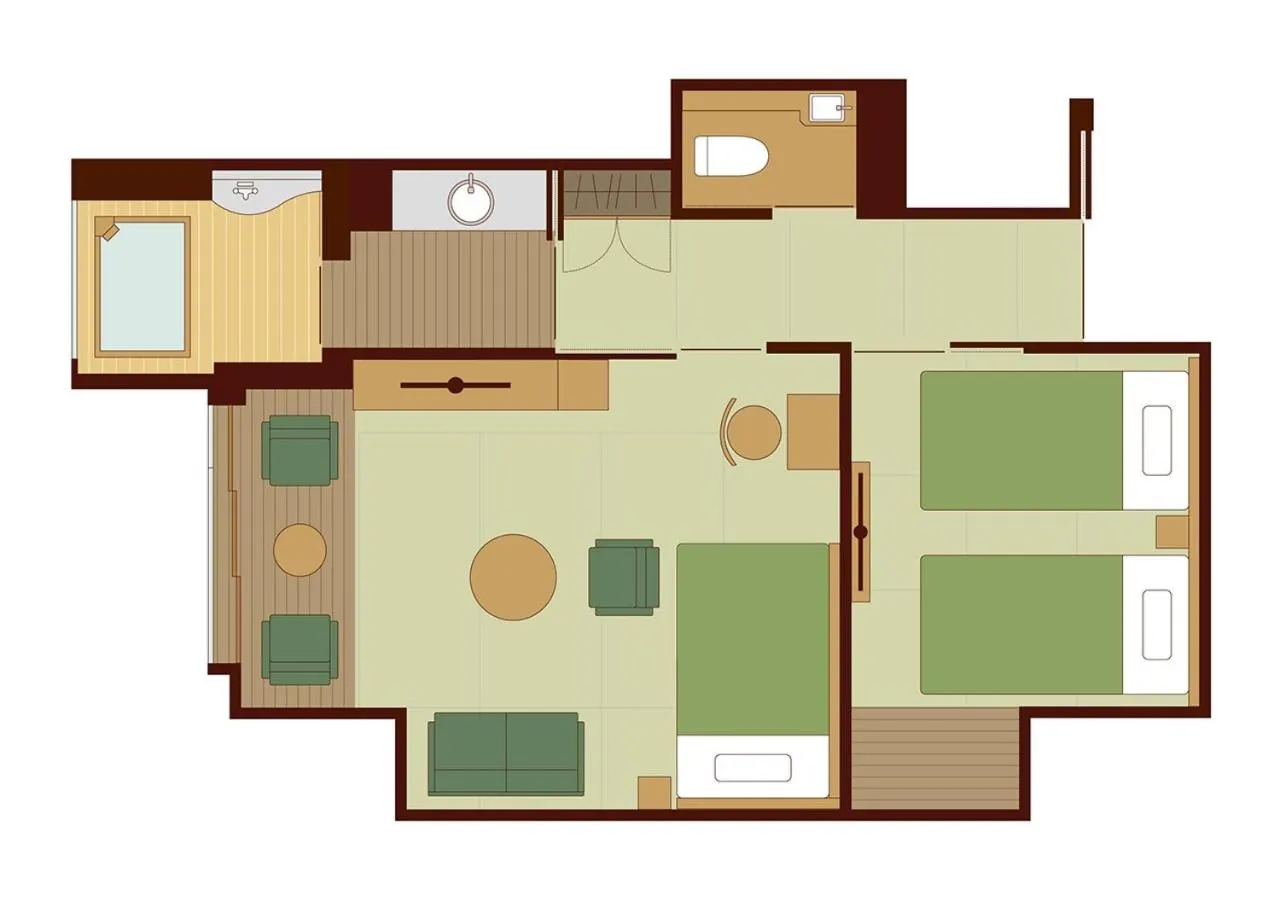 Floor plan in Jozankei Onsen Yurakusoan