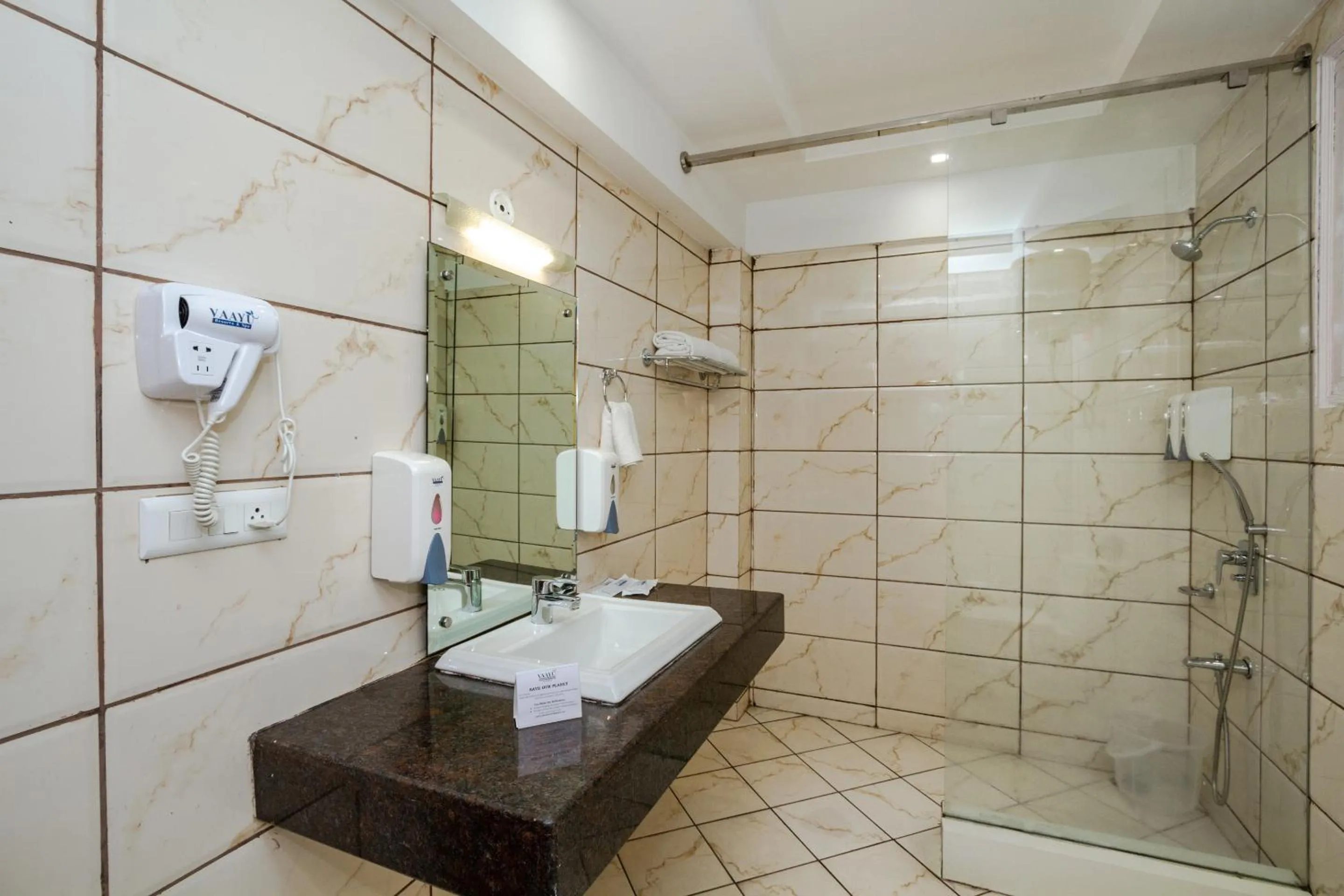 Shower in Vaayu Resorts And Spa