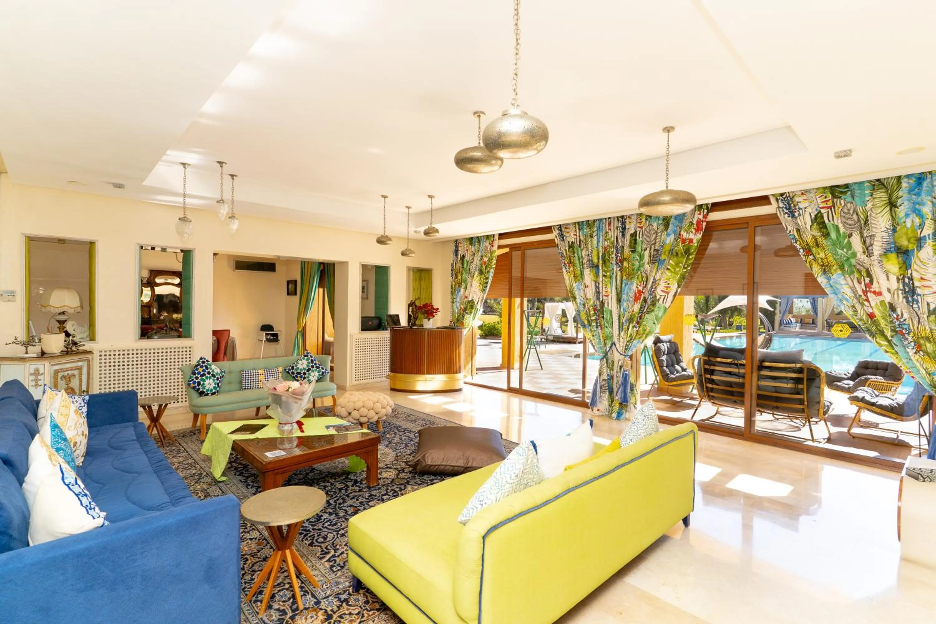 Communal lounge/ TV room in Palais les sources de l'atlas, Padel & spa