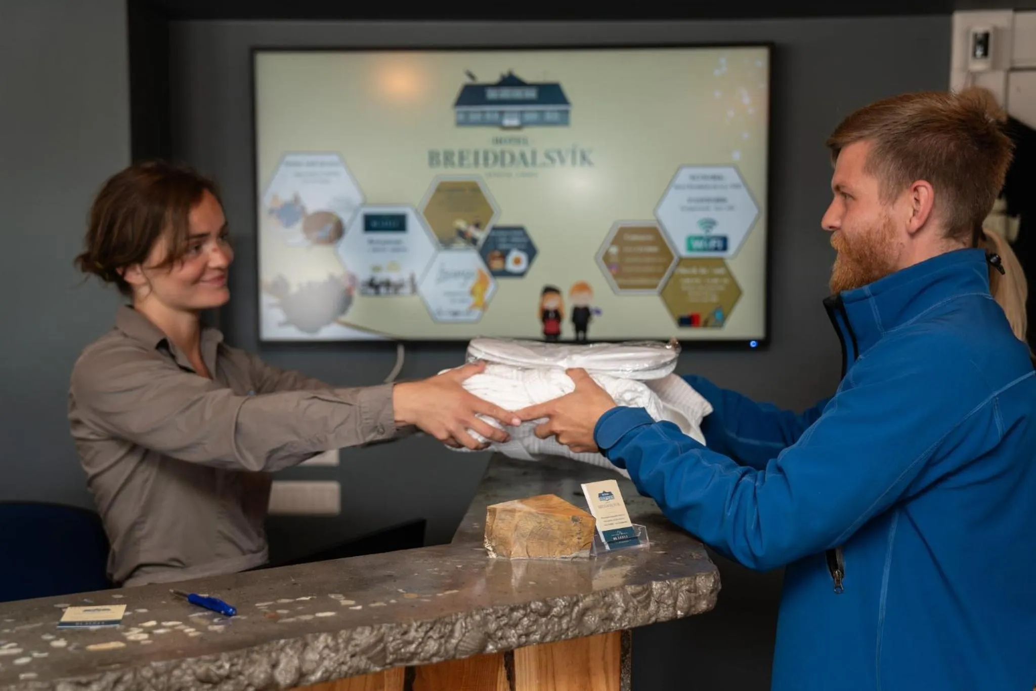 Lobby or reception in Hotel Breiddalsvik