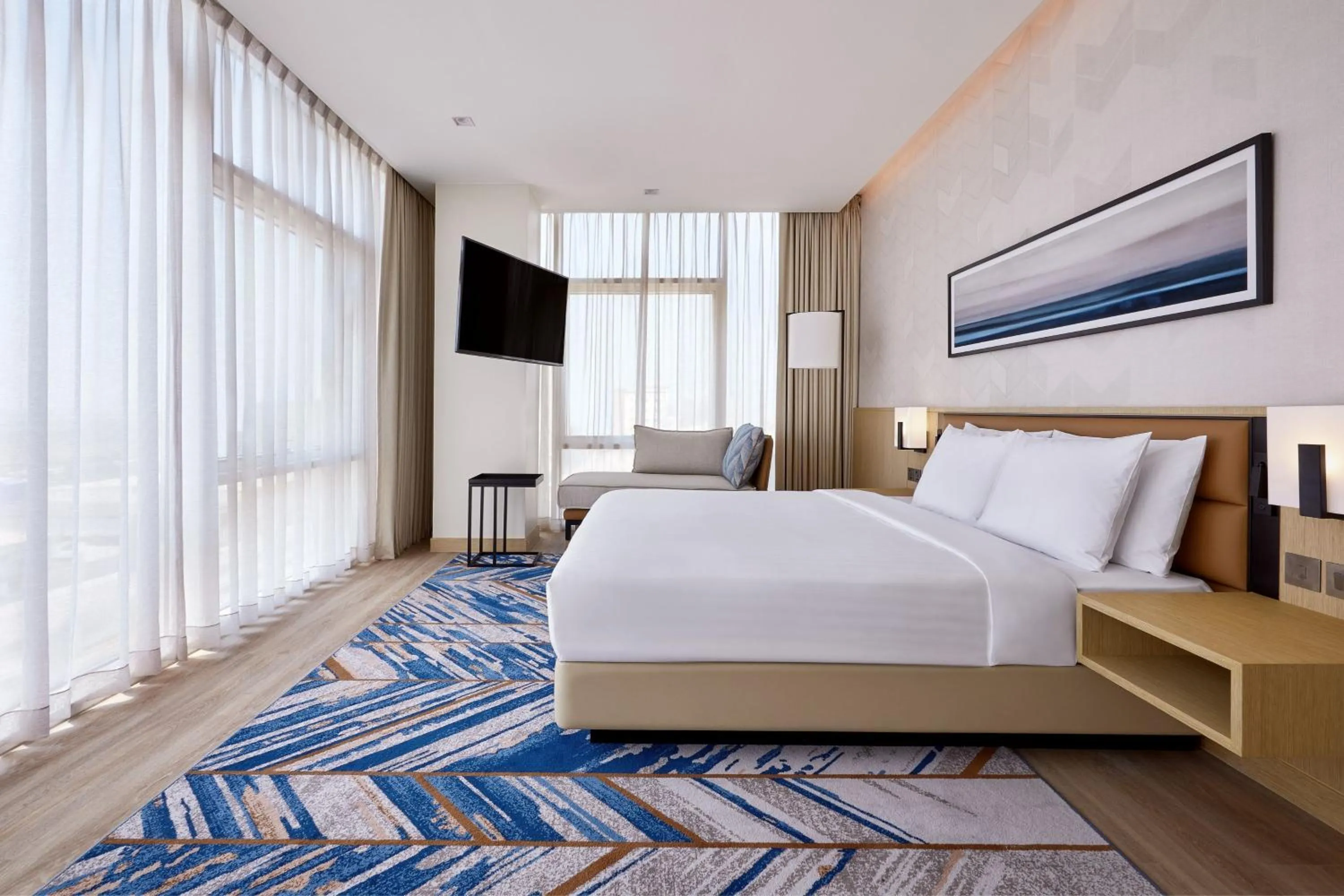 Bedroom, Bed in Courtyard by Marriott Jubail