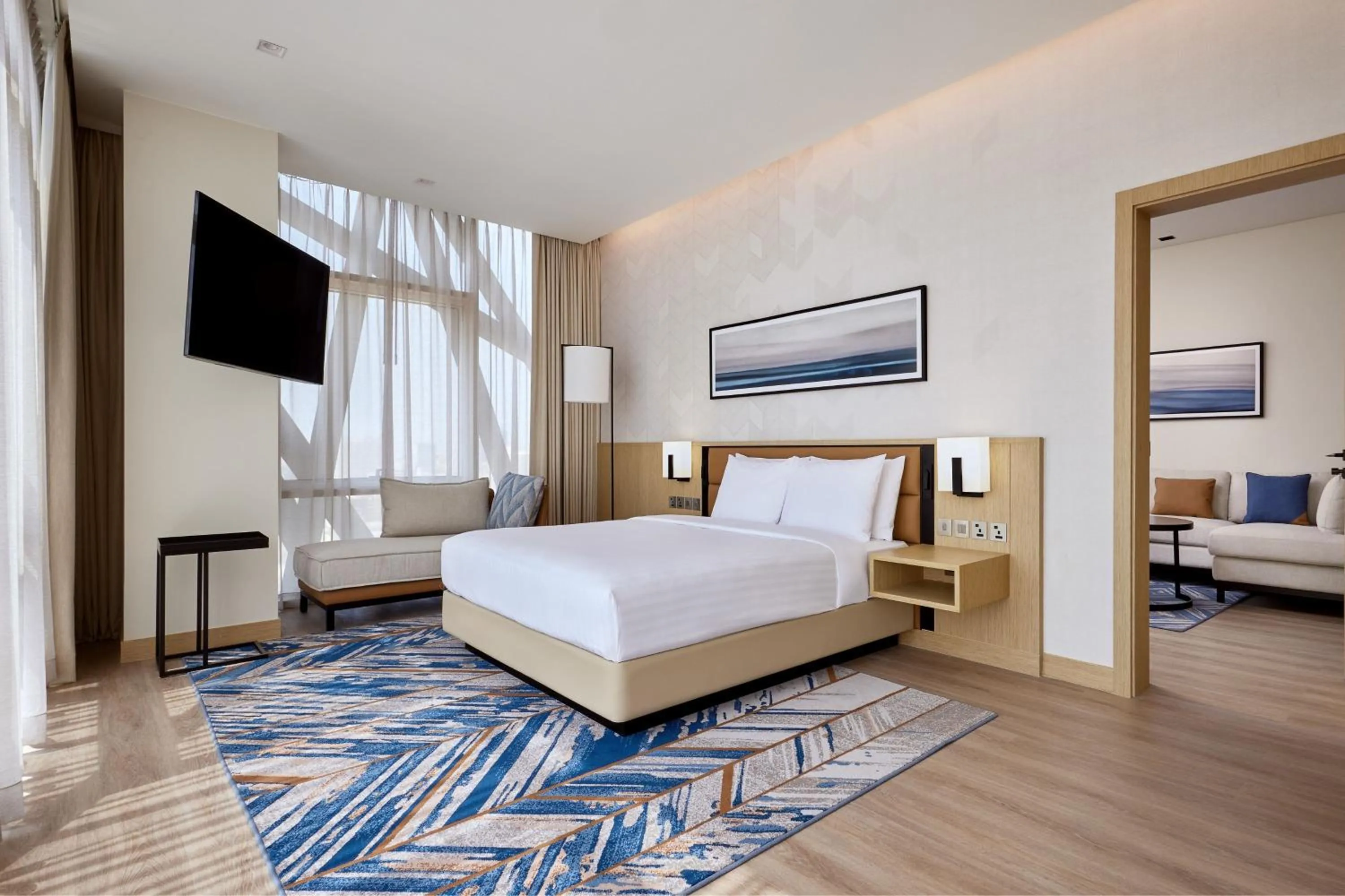 Bedroom, Bed in Courtyard by Marriott Jubail
