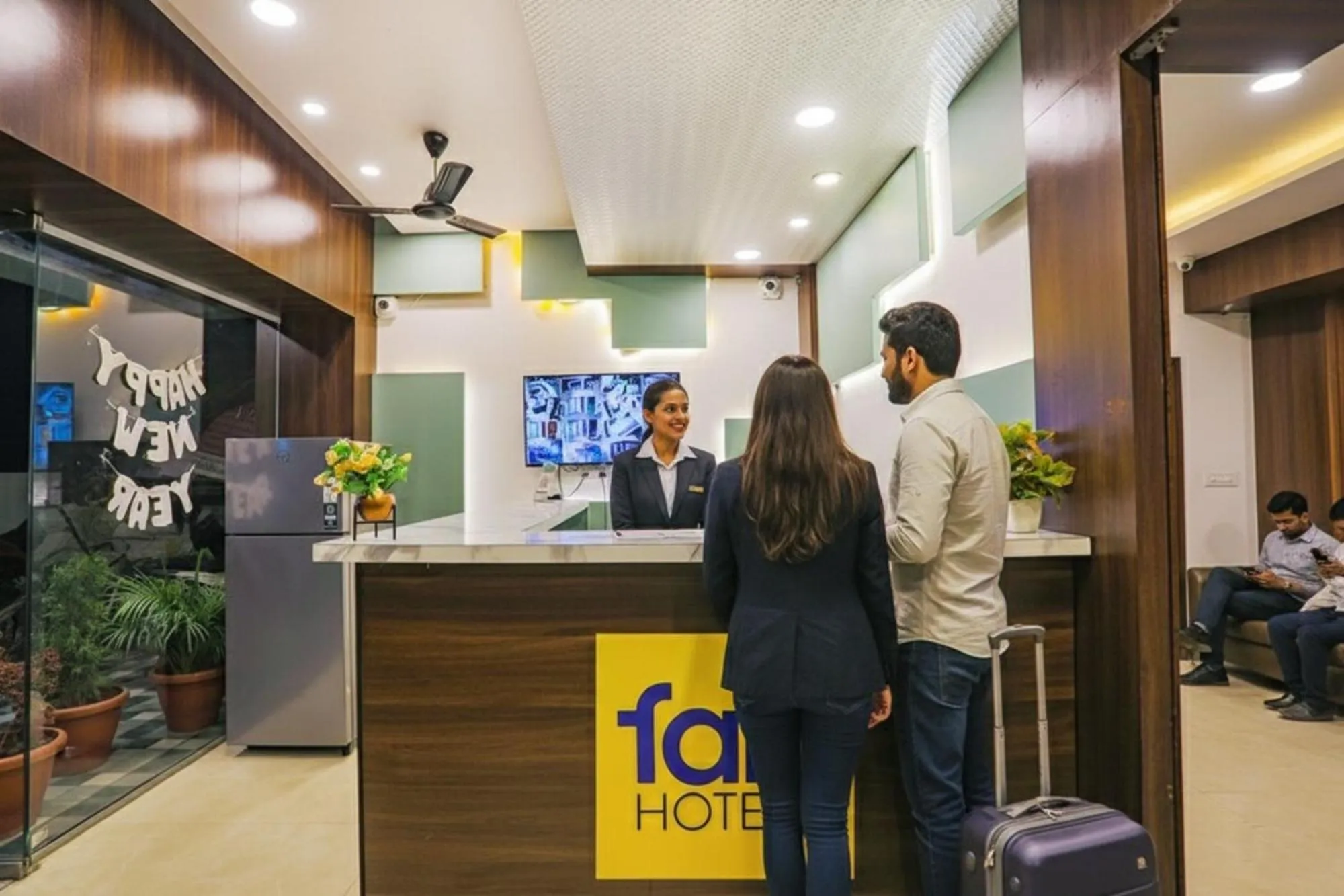 Lobby or reception in FabHotel Royal Stay - Beltarodi