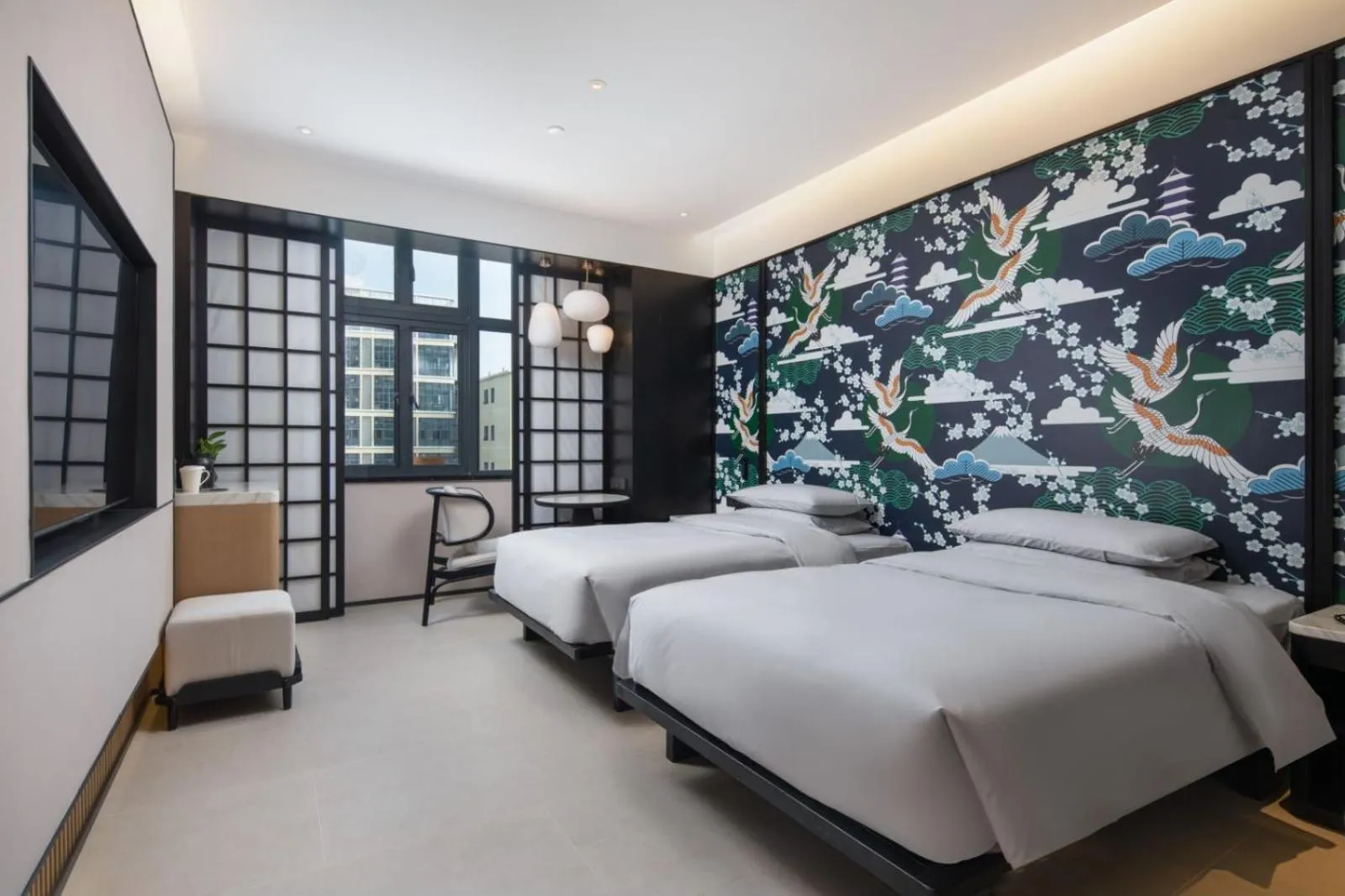 Bed in GINCO Hotel Guangzhou Baiyun Airport-24 Hour Airport Pick-up and Drop-off Service