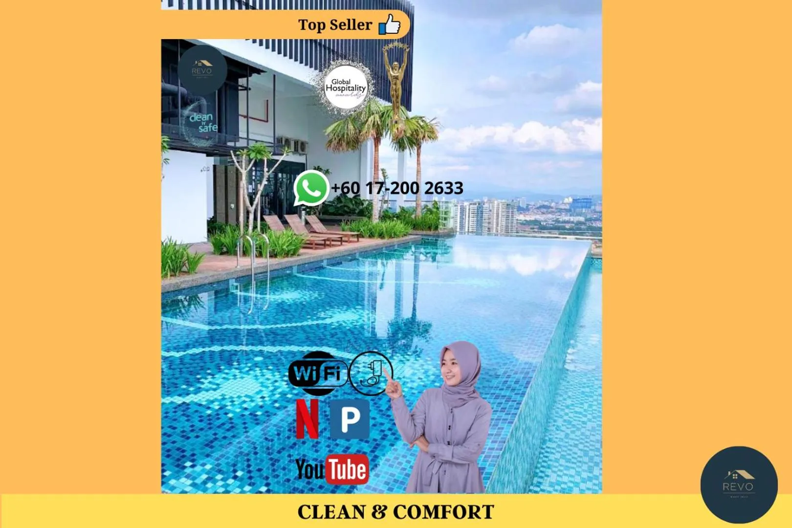 Swimming pool in Aurora Place Pavilion Bukit Jalil by The Cynefin