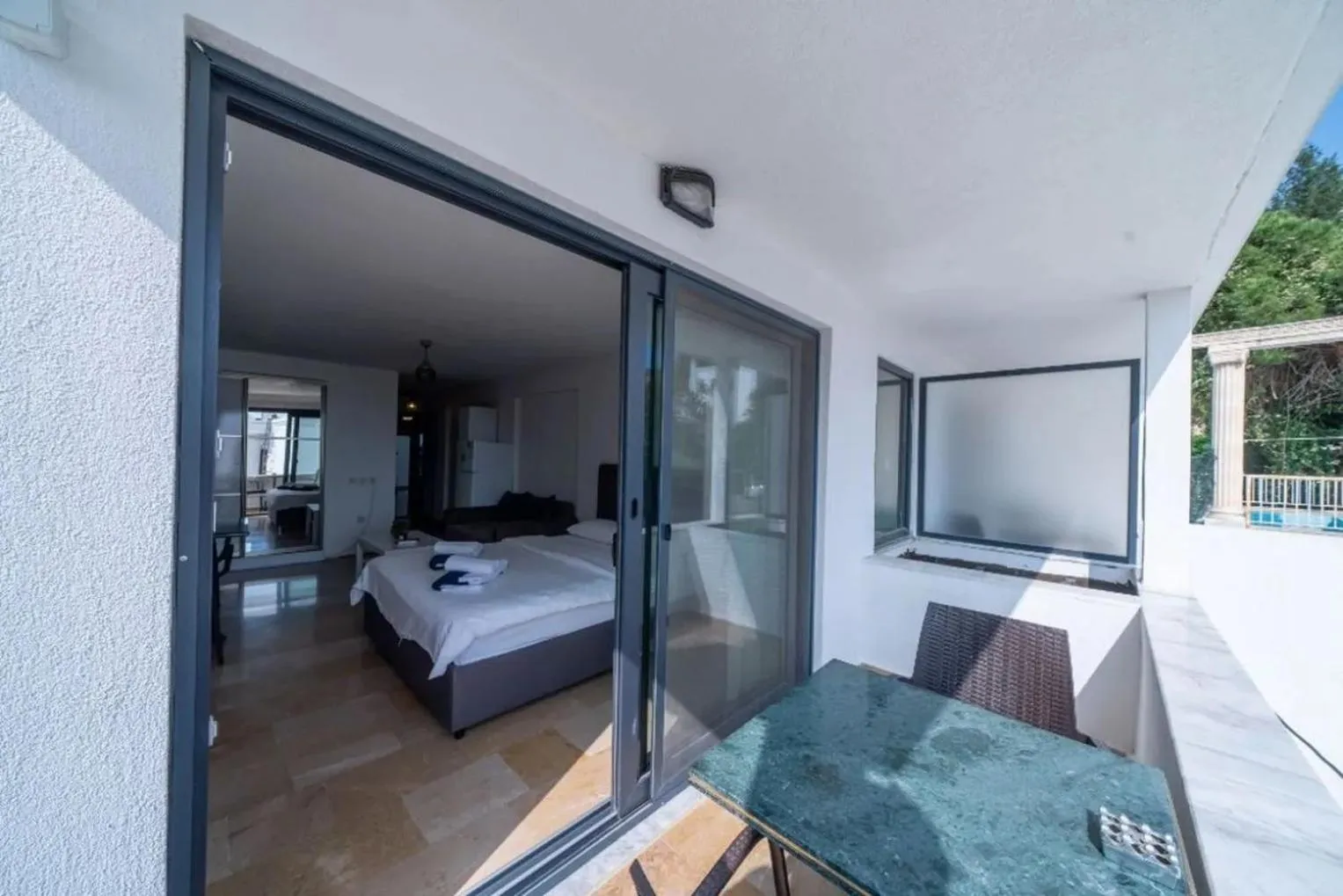 Balcony/Terrace, Bed in İlya Apart 2