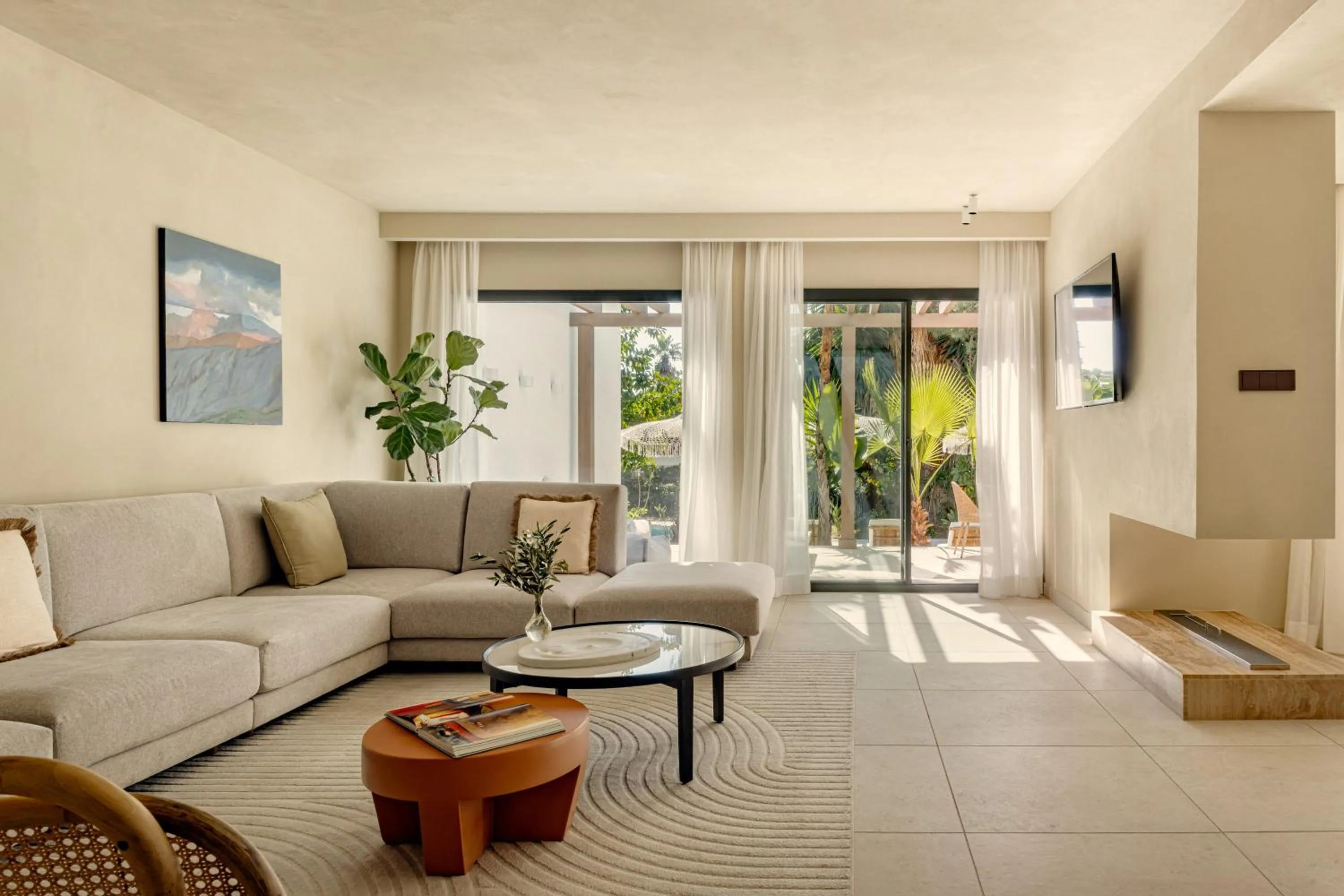 Living room in Anfitrión Villas & Suites