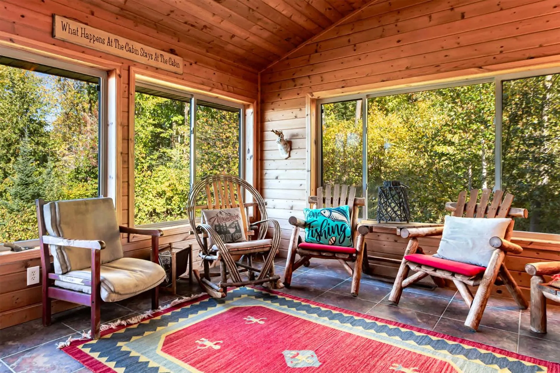 Spacious Leech Lake Home on 2 Private Acres, 200' of lake shore 15 Minutes to Walker with boat lift, dock, swimming, fire pit