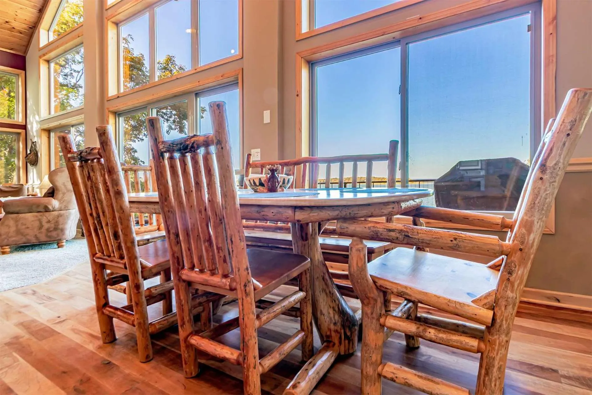 Spacious Leech Lake Home on 2 Private Acres, 200' of lake shore 15 Minutes to Walker with boat lift, dock, swimming, fire pit