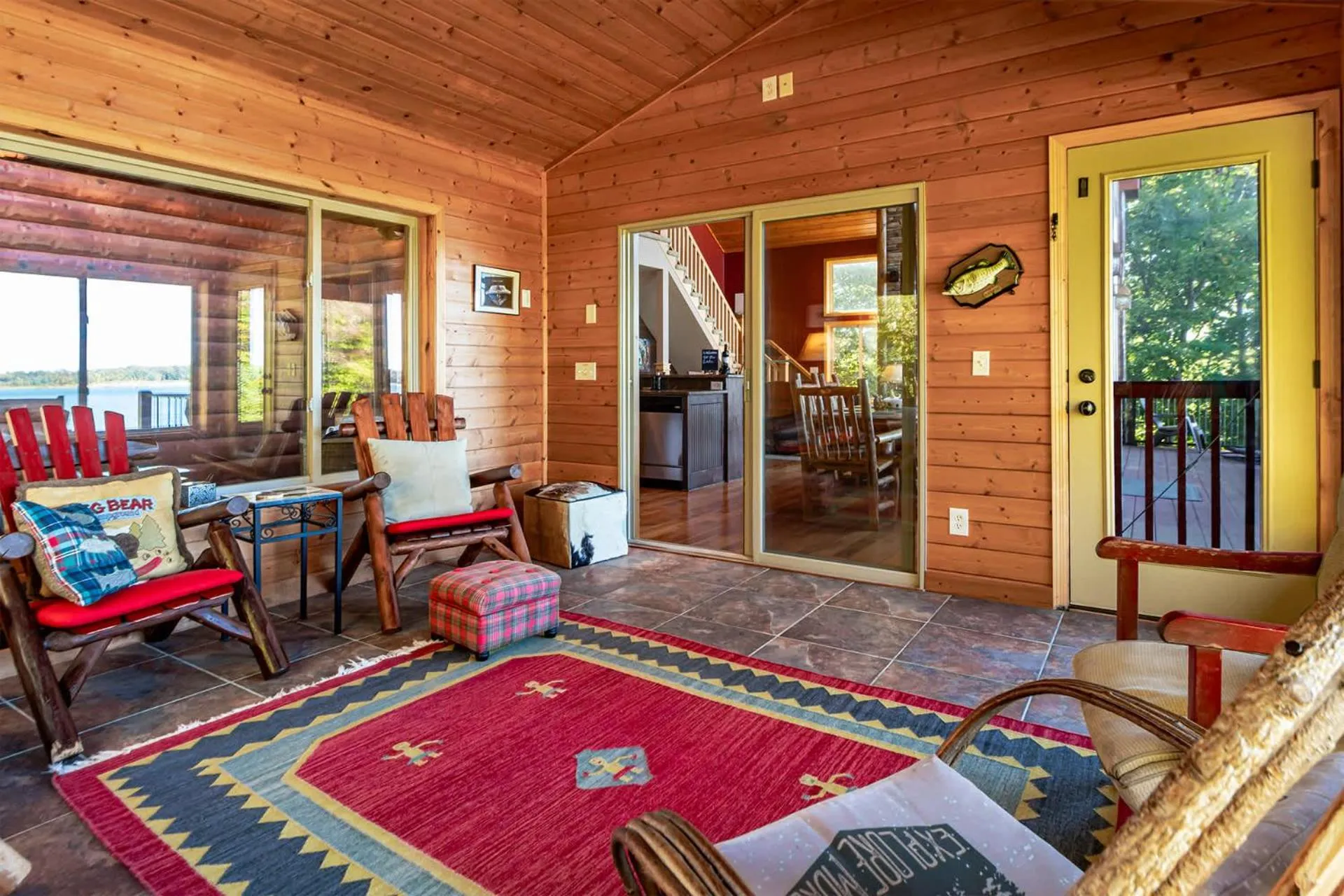 Spacious Leech Lake Home on 2 Private Acres, 200' of lake shore 15 Minutes to Walker with boat lift, dock, swimming, fire pit