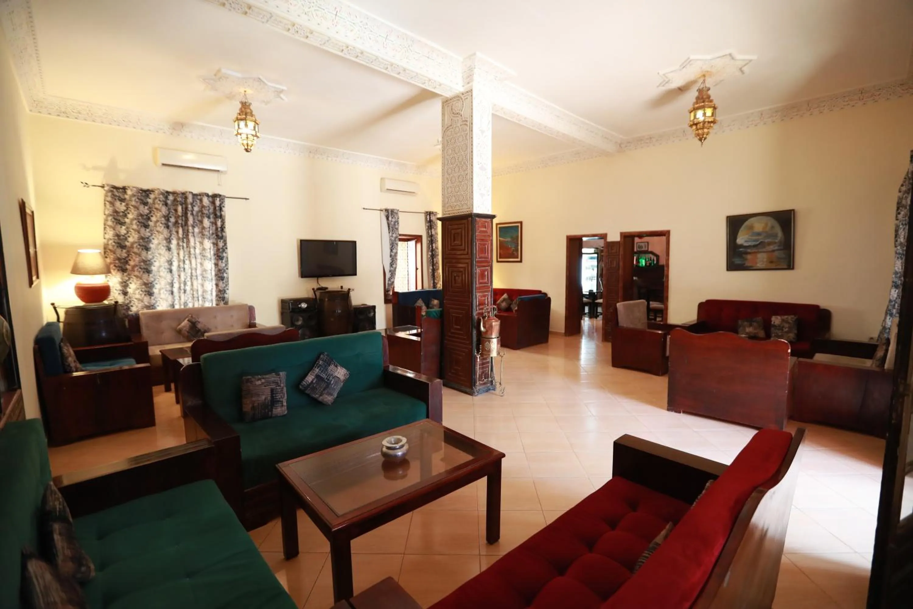 Communal lounge/ TV room in Kasbah Tizimi