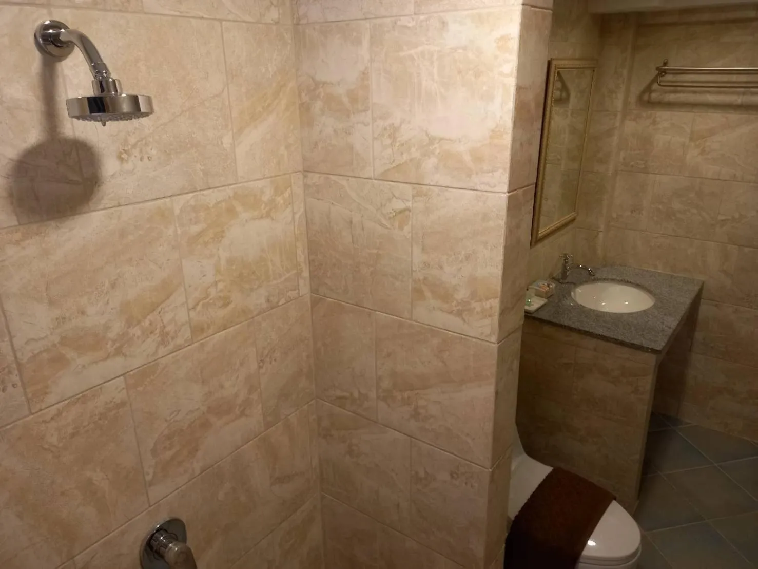 Shower in Valentier Cafe and Hotel