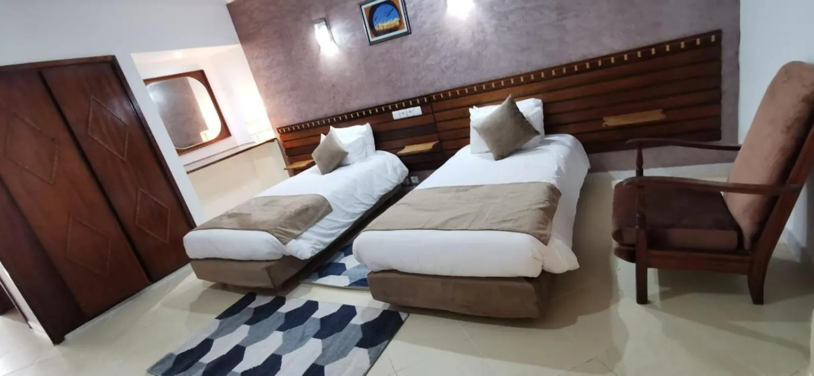 Bed in Hôtel Des Iles