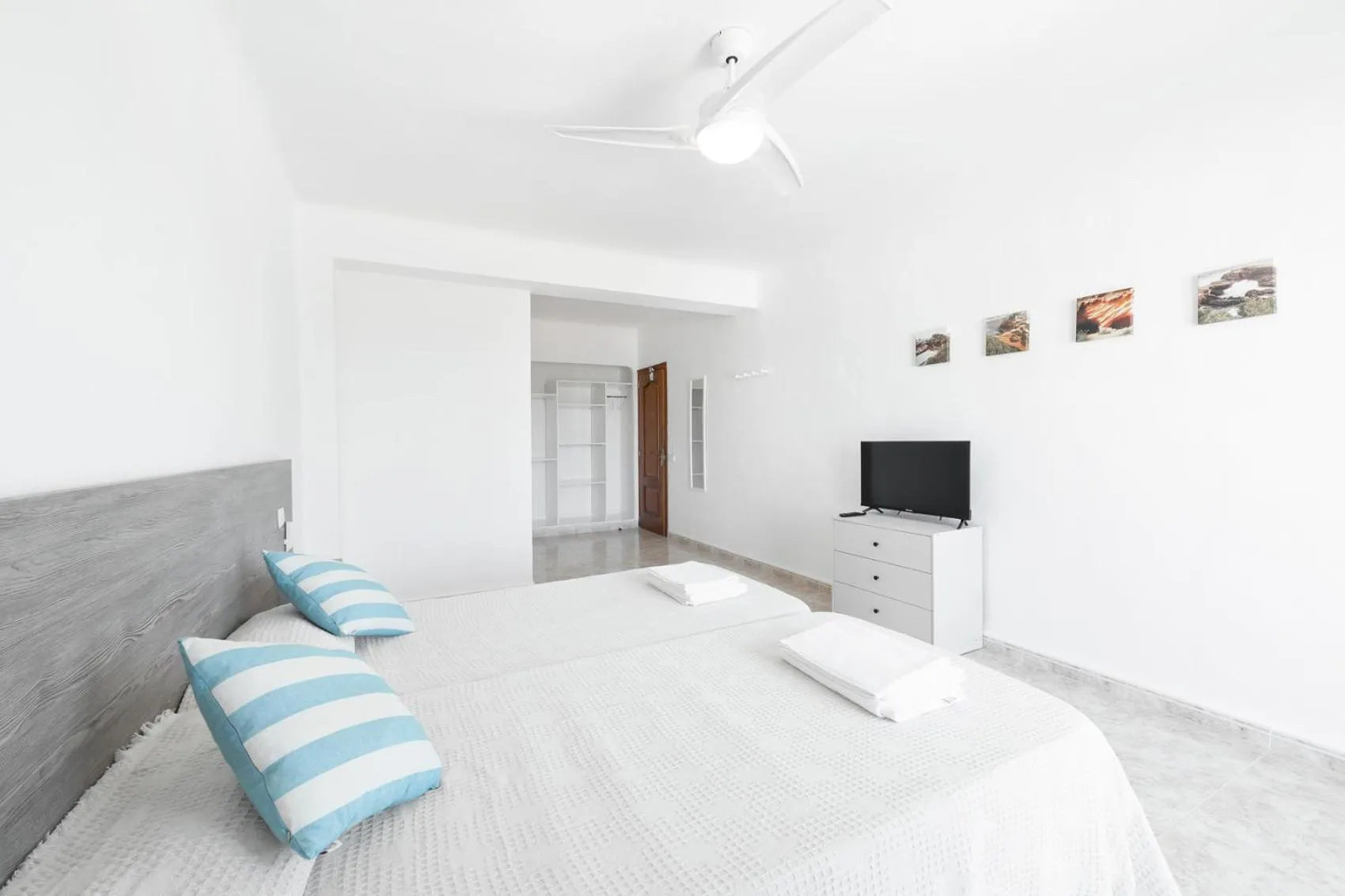 Bed in Hostal Cala Llombards