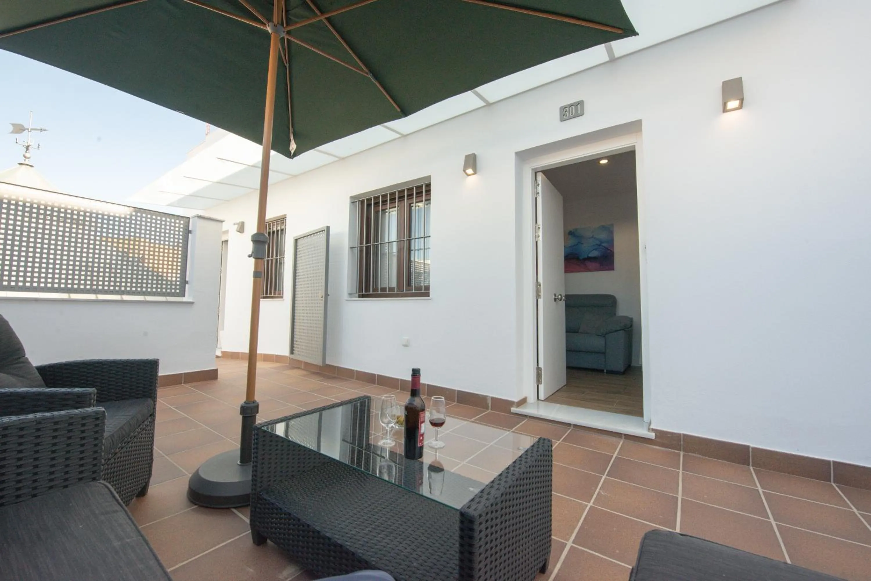 Balcony/Terrace in Apartamentos Santa María 15