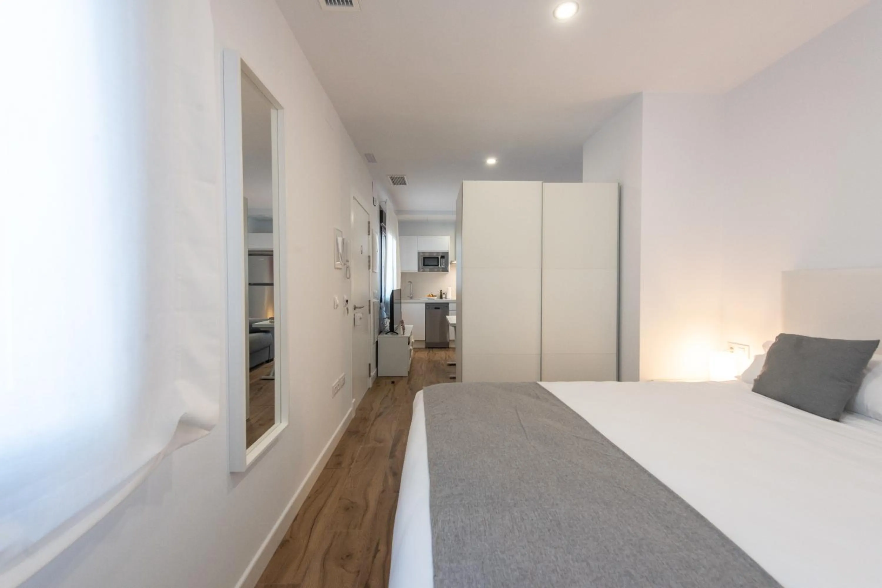 Bedroom, Bed in Apartamentos Santa María 15