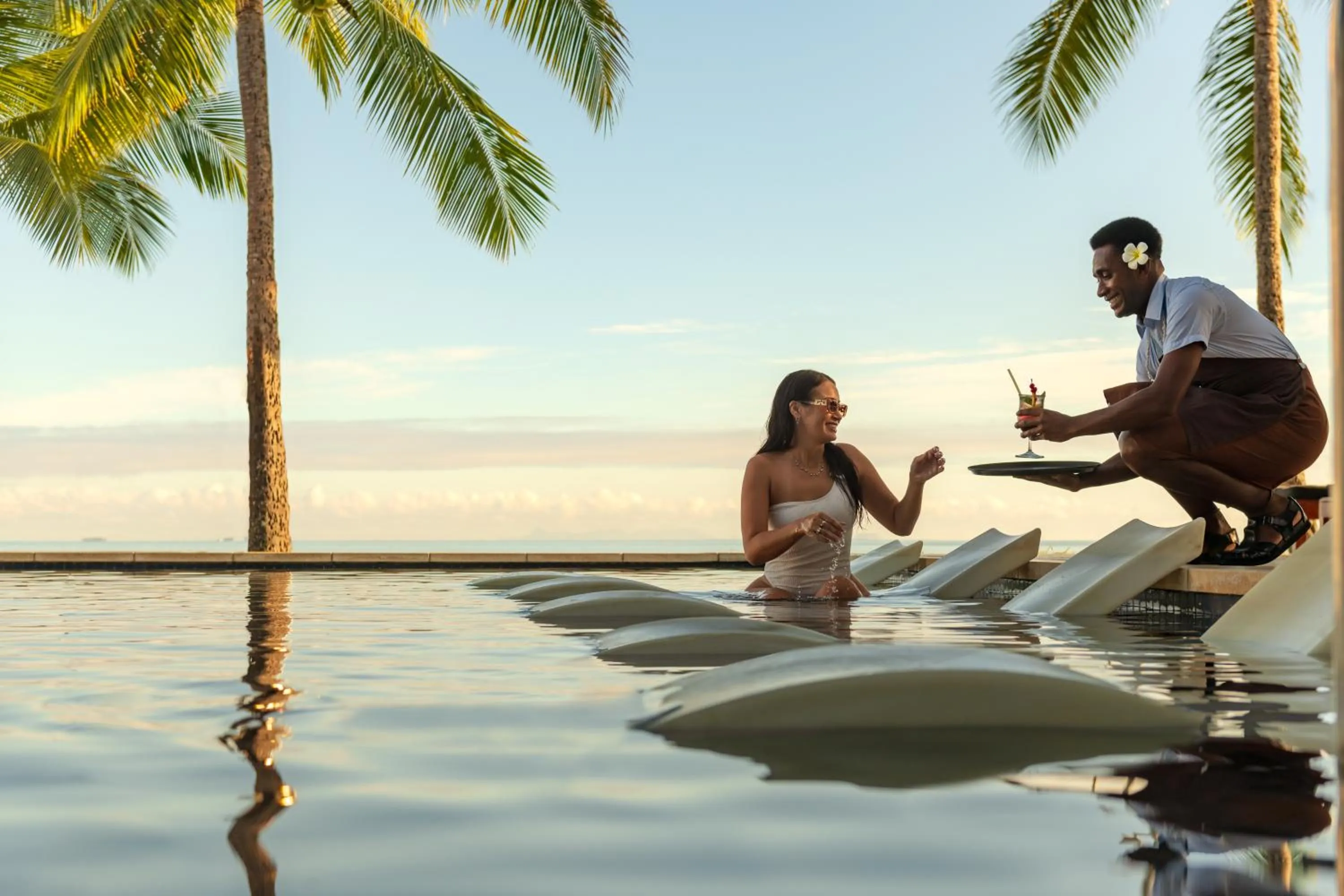 Swimming pool in Hilton Fiji Beach Resort and Spa