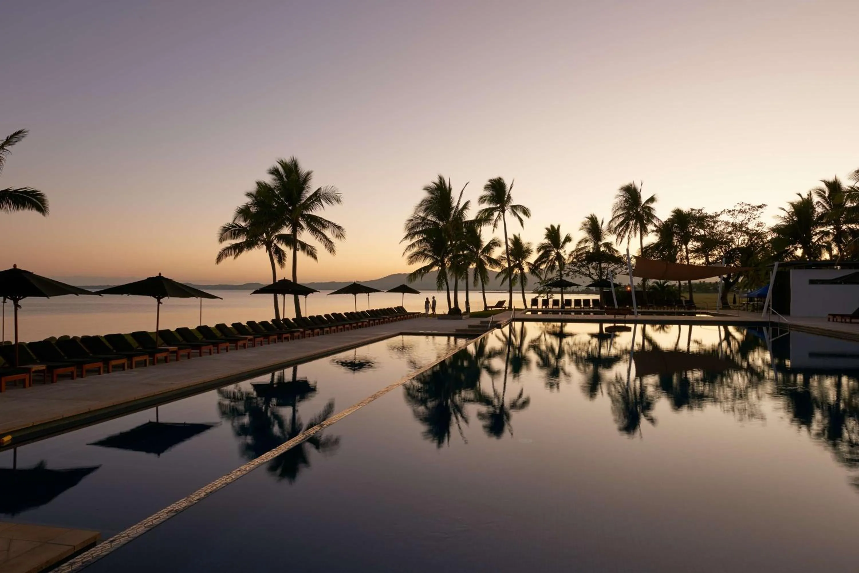 Pool view in Hilton Fiji Beach Resort and Spa