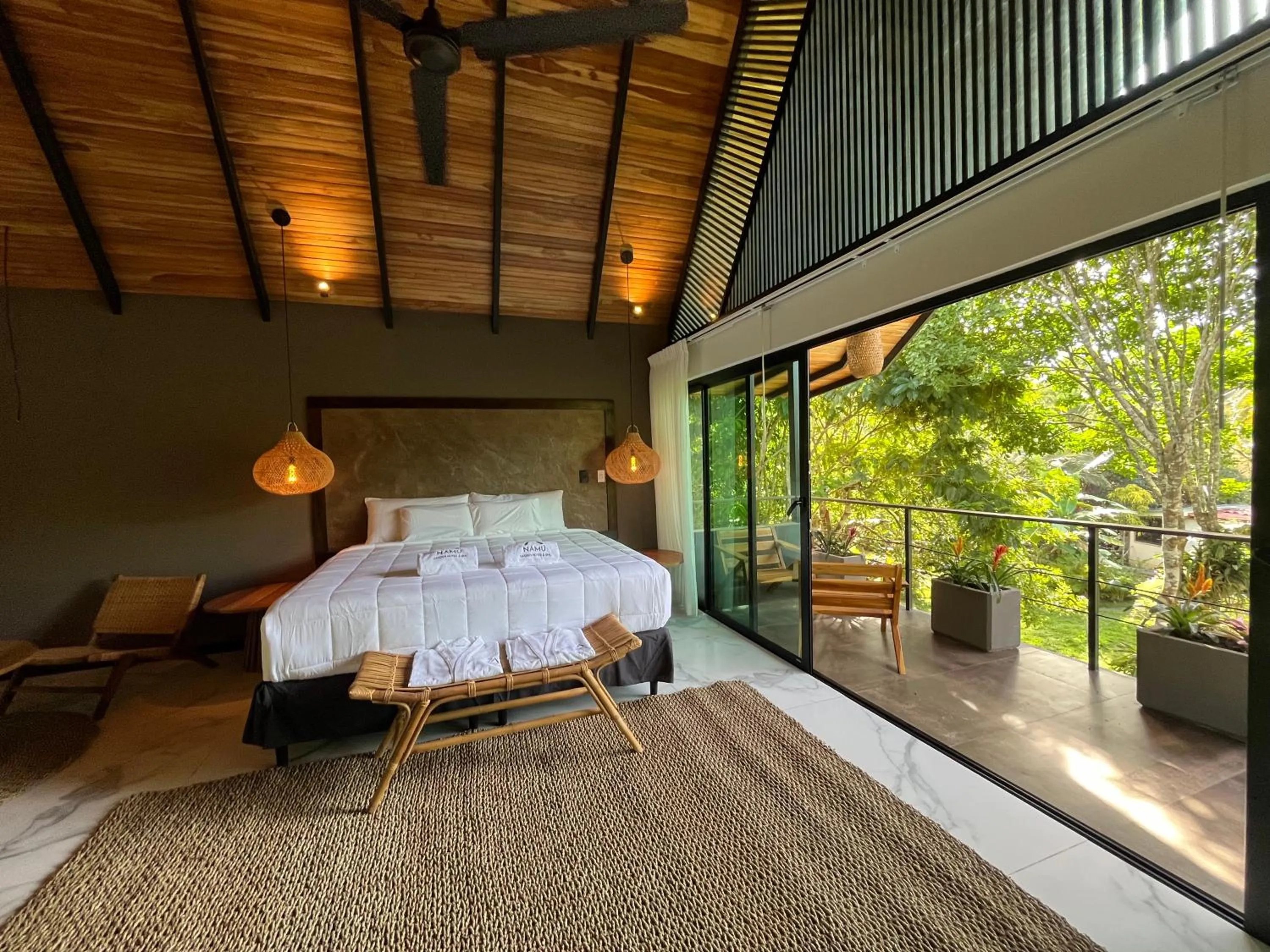 Balcony/Terrace, Bed in Namu Garden Hotel & Spa - Adults Only