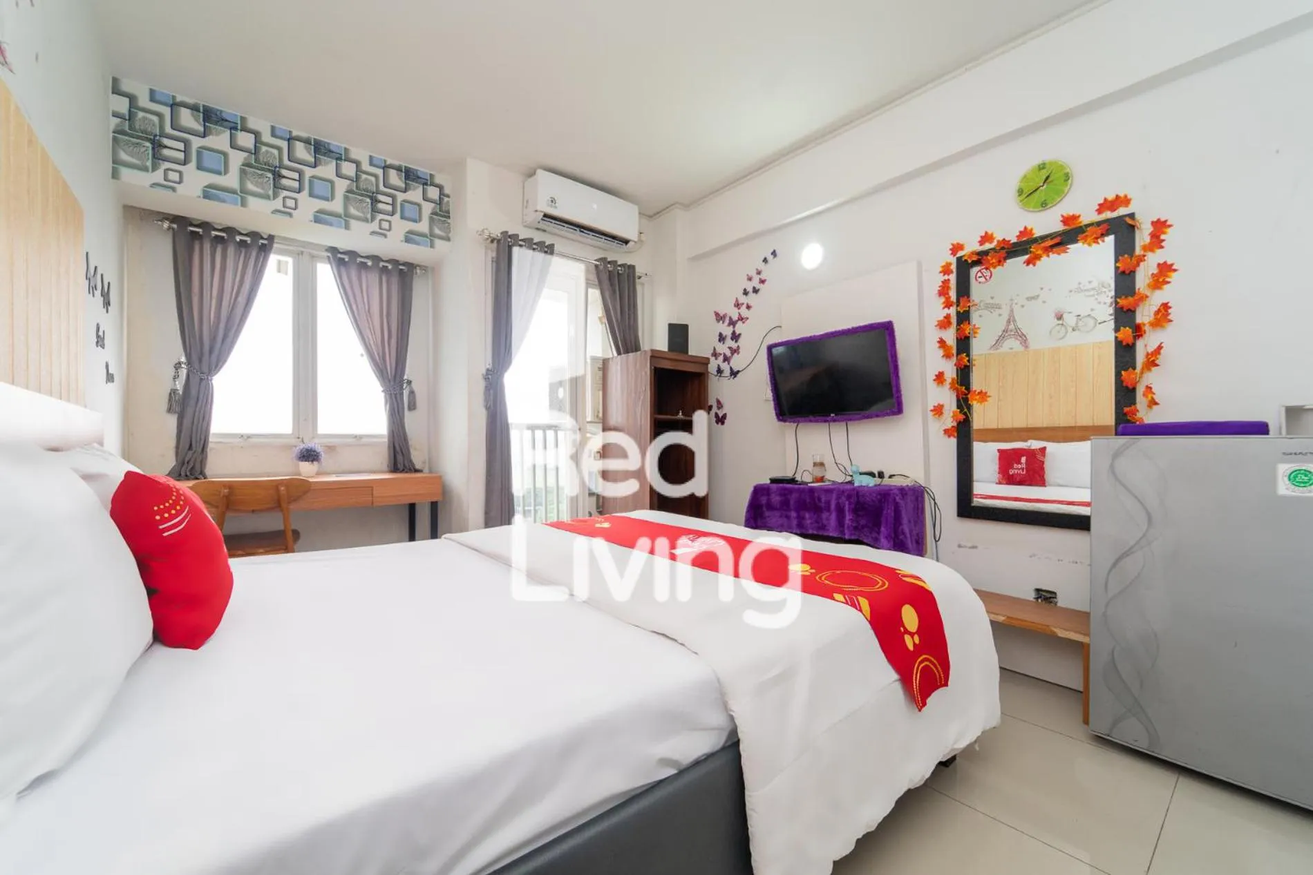 Bedroom, Bed in RedLiving Apartemen Grand Sentraland - Bangde Rooms