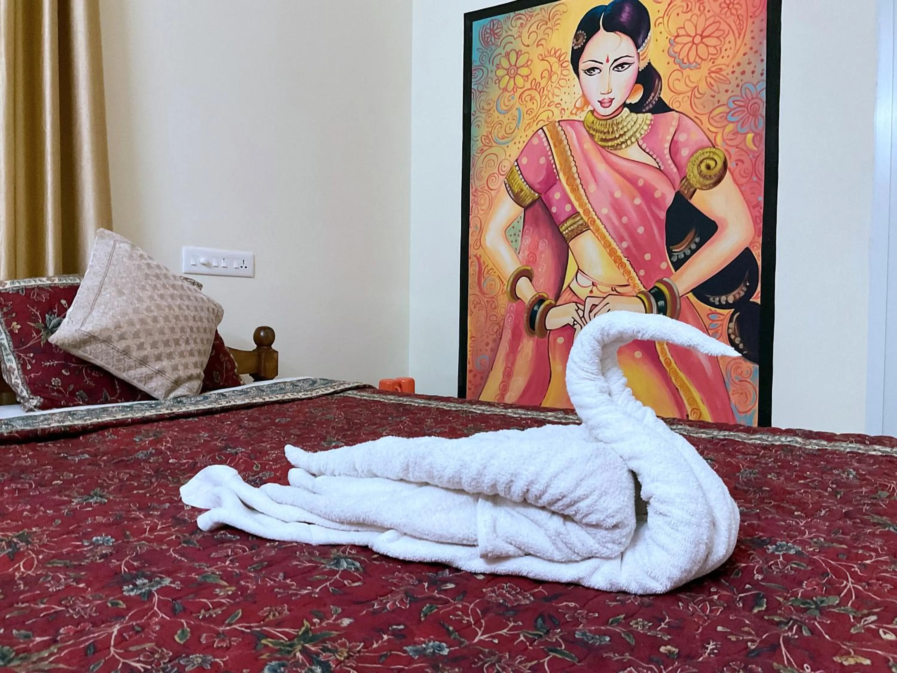 Bed in Aryavilla Heritage